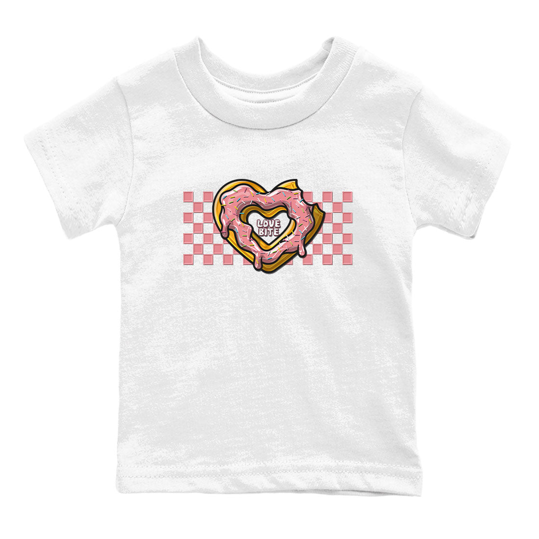 Dunk Valentine's Day shirt to match jordans Love Bite sneaker tees Dunks Valentine's Day Drip Gear Zone baby toddler White 2 cotton Shirt