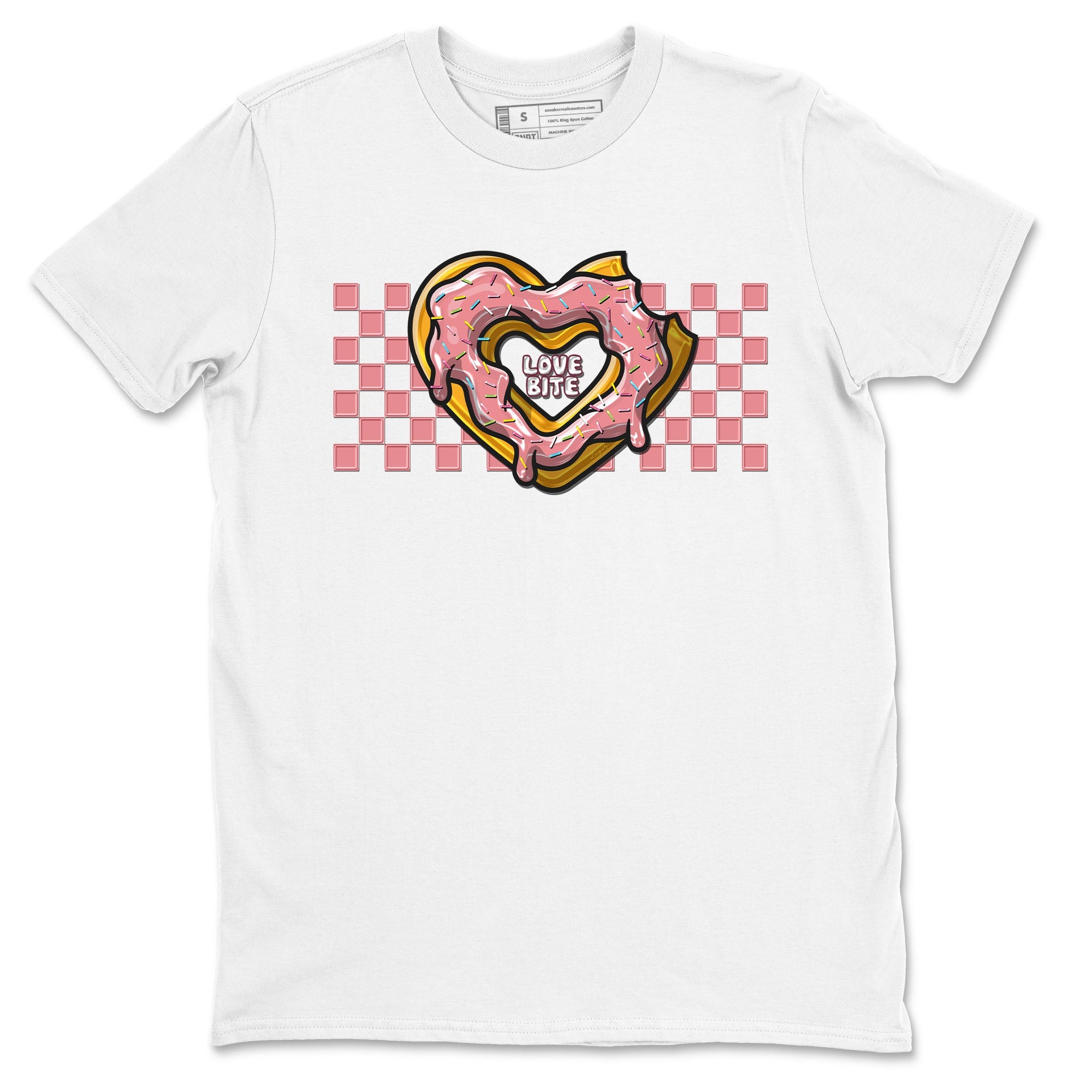 Dunk Valentine's Day shirt to match jordans Love Bite sneaker tees Dunks Valentine's Day Drip Gear Zone unisex cotton White 2 crew neck shirt