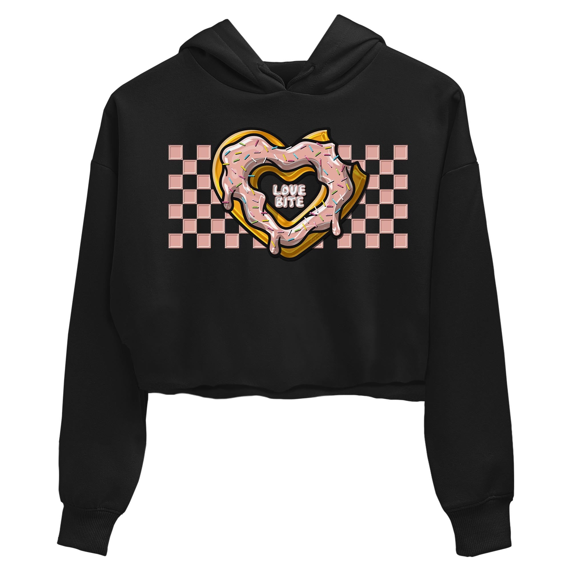 Nike Dunks Low Rose Whisper shirt to match jordans Love Bite Streetwear Sneaker Shirt Nike Dunk Rose Whisper Drip Gear Zone Sneaker Matching Clothing Black 2 Crop T-Shirt