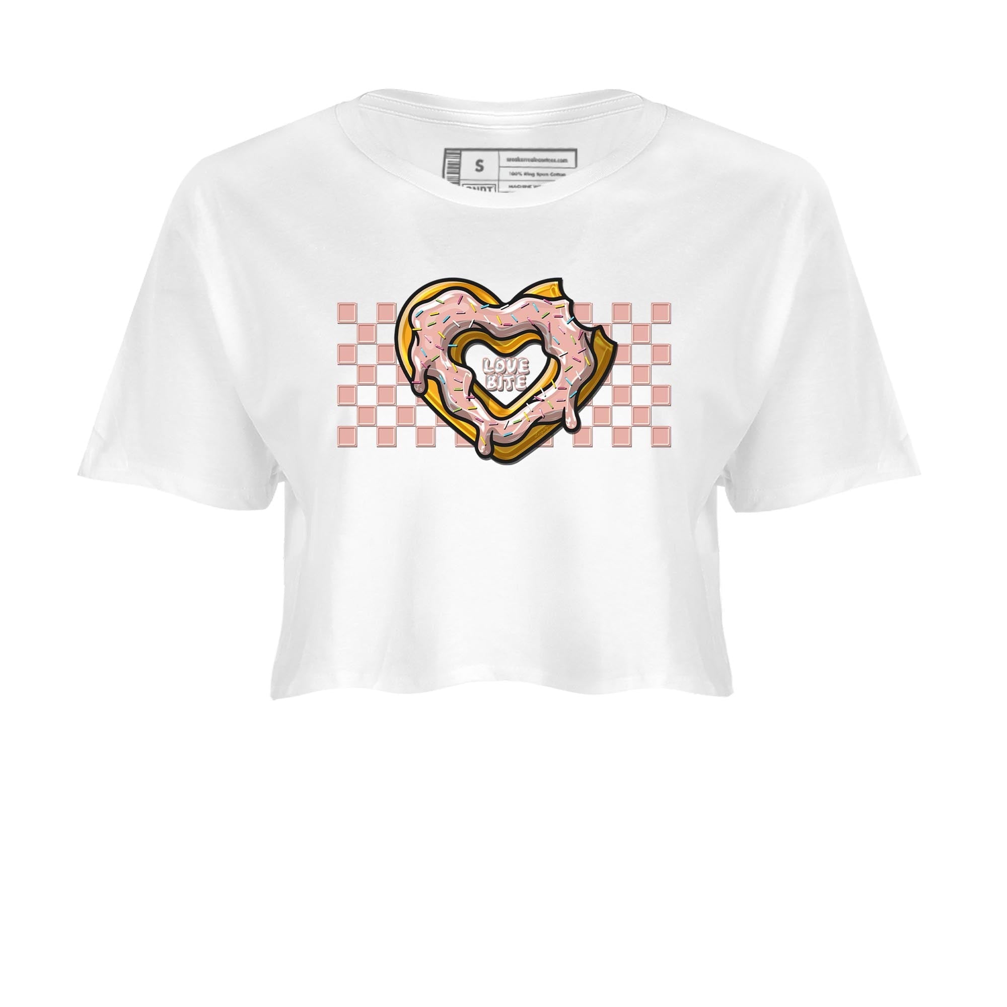Nike Dunks Low Rose Whisper shirt to match jordans Love Bite Streetwear Sneaker Shirt Nike Dunk Rose Whisper Drip Gear Zone Sneaker Matching Clothing White 2 Crop T-Shirt