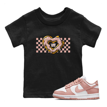 Nike Dunks Low Rose Whisper shirt to match jordans Love Bite Streetwear Sneaker Shirt Nike Dunk Rose Whisper Drip Gear Zone Sneaker Matching Clothing Baby Toddler Black 1 T-Shirt