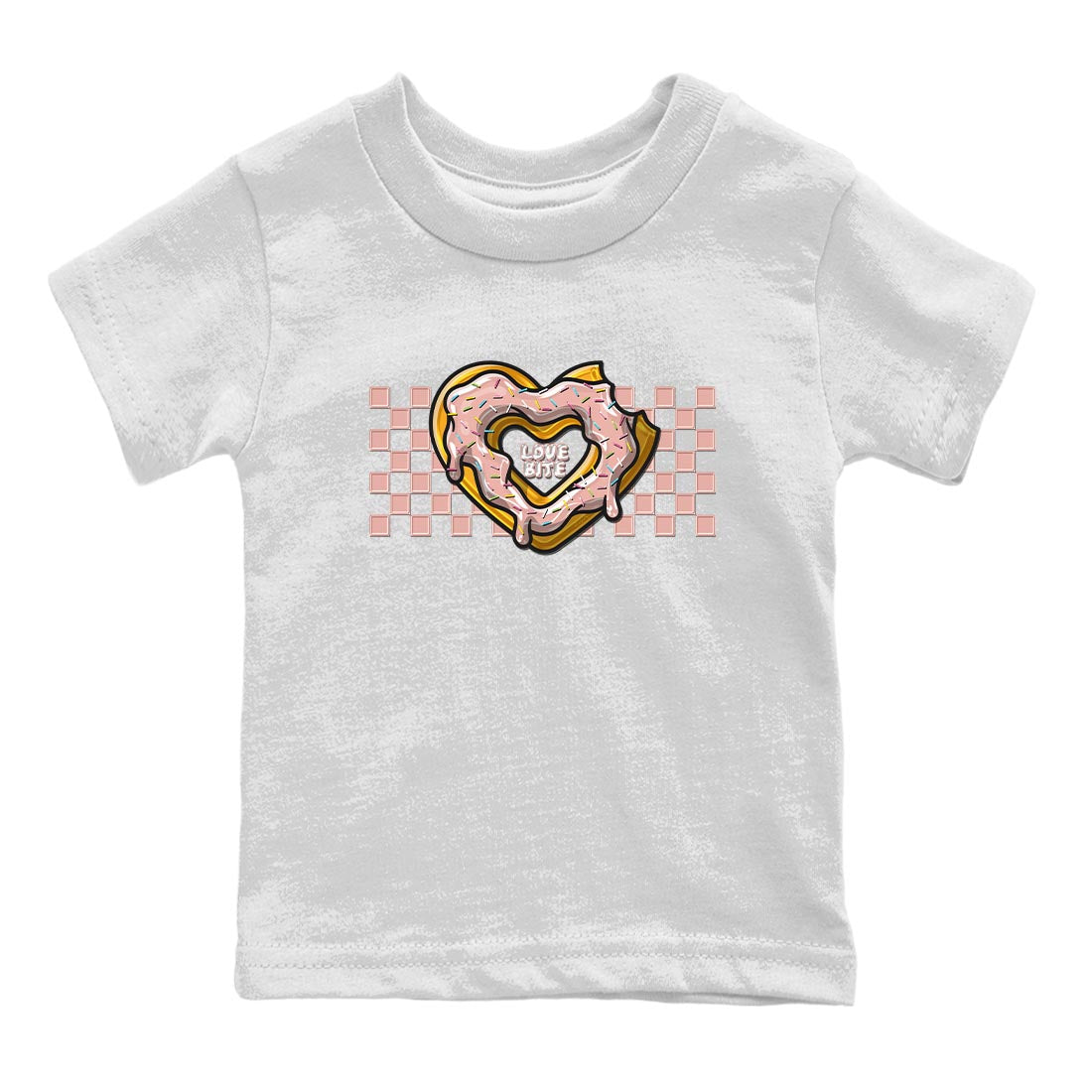 Nike Dunks Low Rose Whisper shirt to match jordans Love Bite Streetwear Sneaker Shirt Nike Dunk Rose Whisper Drip Gear Zone Sneaker Matching Clothing Baby Toddler White 2 T-Shirt