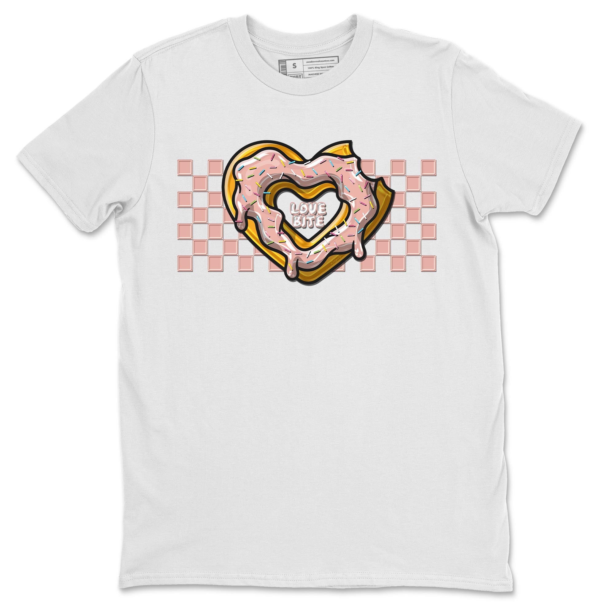 Nike Dunks Low Rose Whisper shirt to match jordans Love Bite Streetwear Sneaker Shirt Nike Dunk Rose Whisper Drip Gear Zone Sneaker Matching Clothing Unisex White 2 T-Shirt