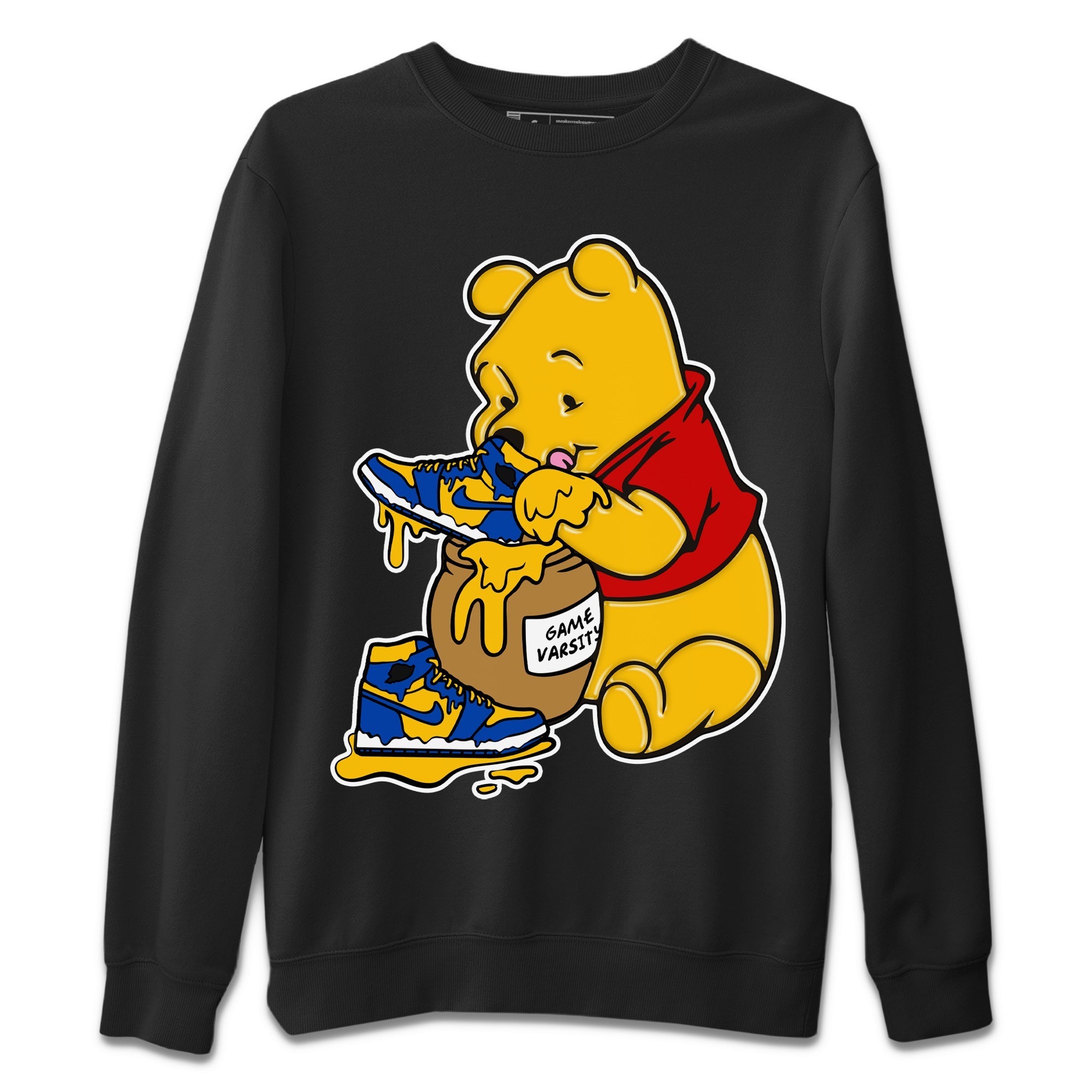 Jordan 1 Game Royal Varsity Maize Sneaker Match Tees Love Honey Sneaker Tees Jordan 1 Game Royal Varsity Maize Sneaker Release Tees Unisex Shirts