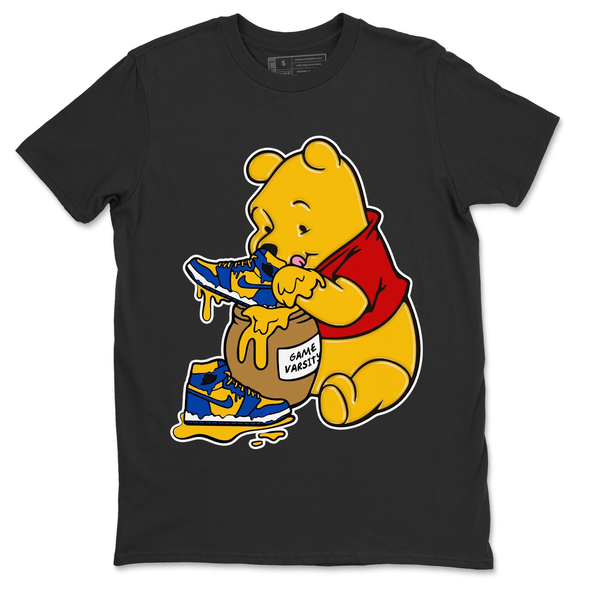 Jordan 1 Game Royal Varsity Maize Sneaker Match Tees Love Honey Sneaker Tees Jordan 1 Game Royal Varsity Maize Sneaker Release Tees Unisex Shirts