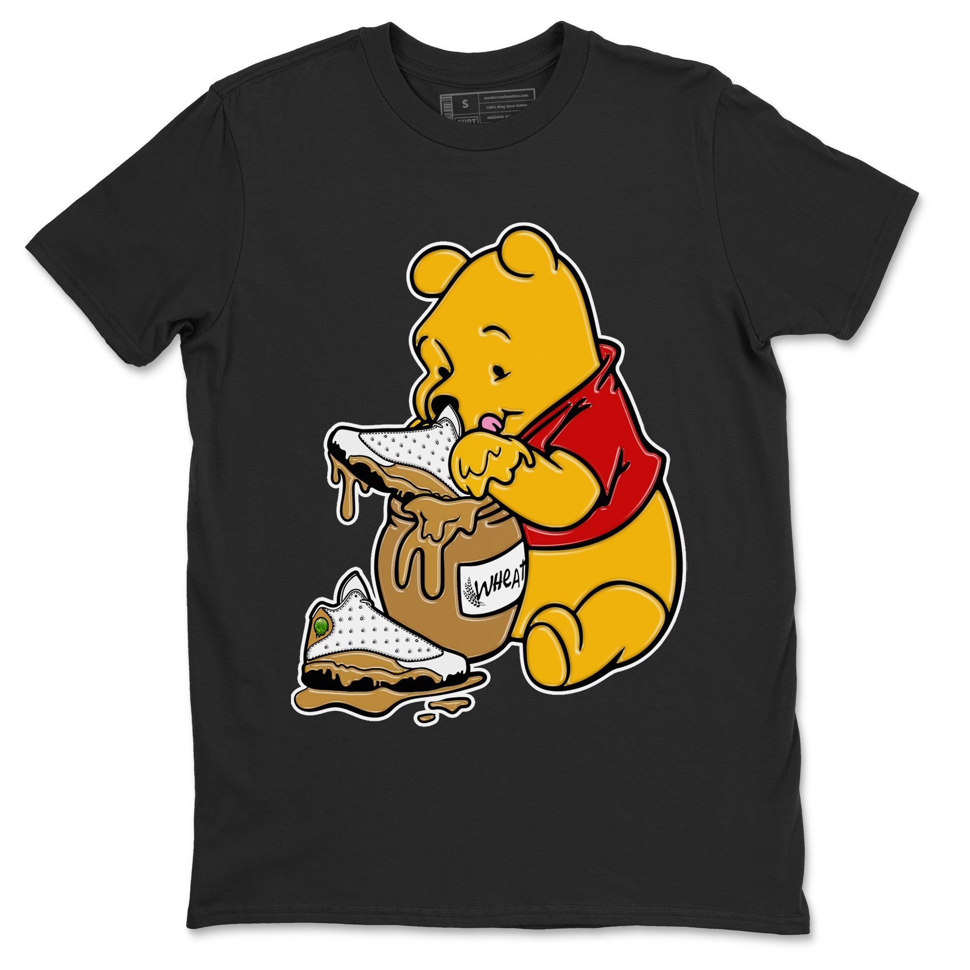 Jordan Retro 13 Wheat Sneaker Matching Tee Love Honey Streetwear Sneaker Shirt Air Jordan 13 Wheat Sneaker Release Tees Unisex Shirts Black 2