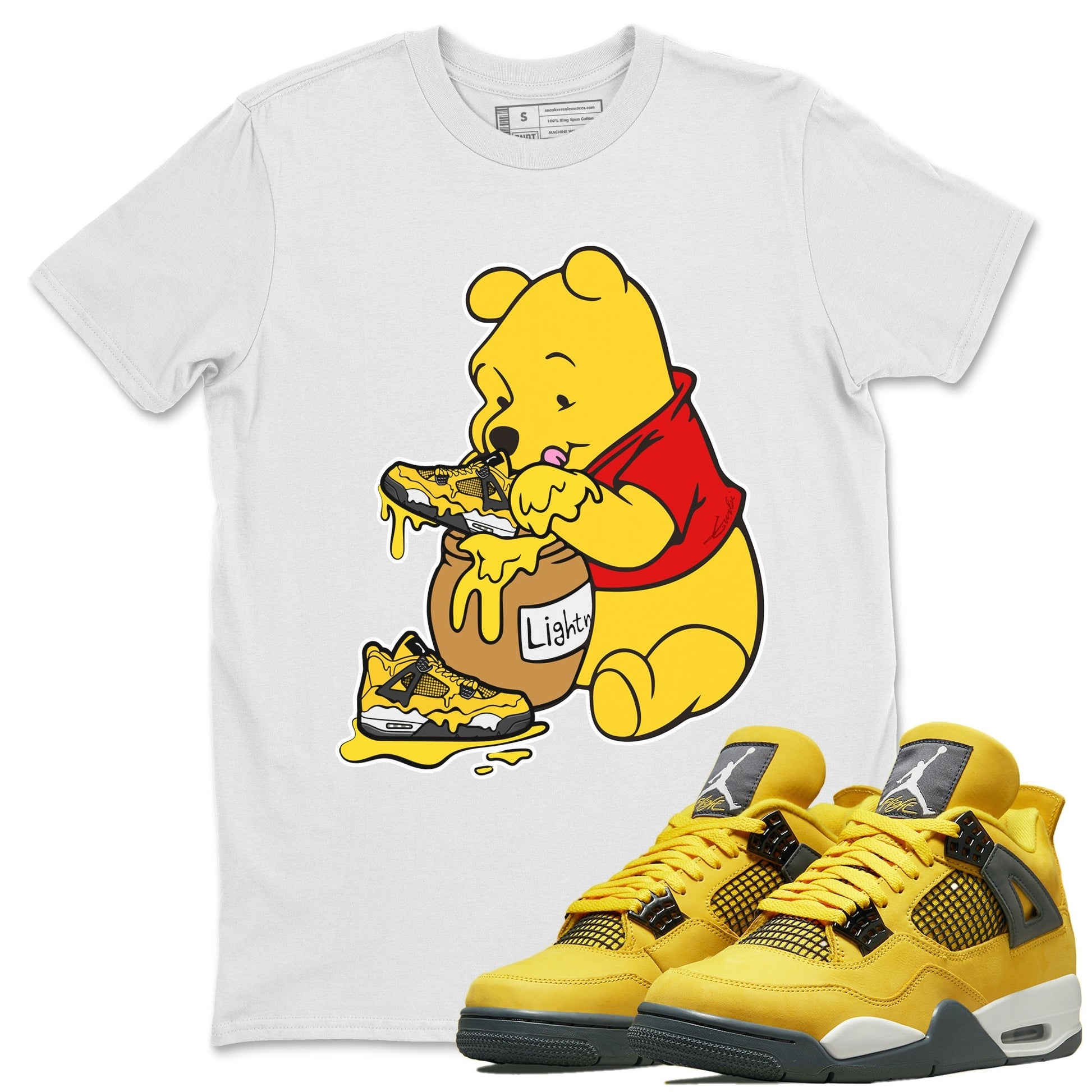 Jordan 4 Lightning Sneaker Match Tees Love Honey Sneaker Tees Jordan 4 Lightning Sneaker Release Tees Unisex Shirts