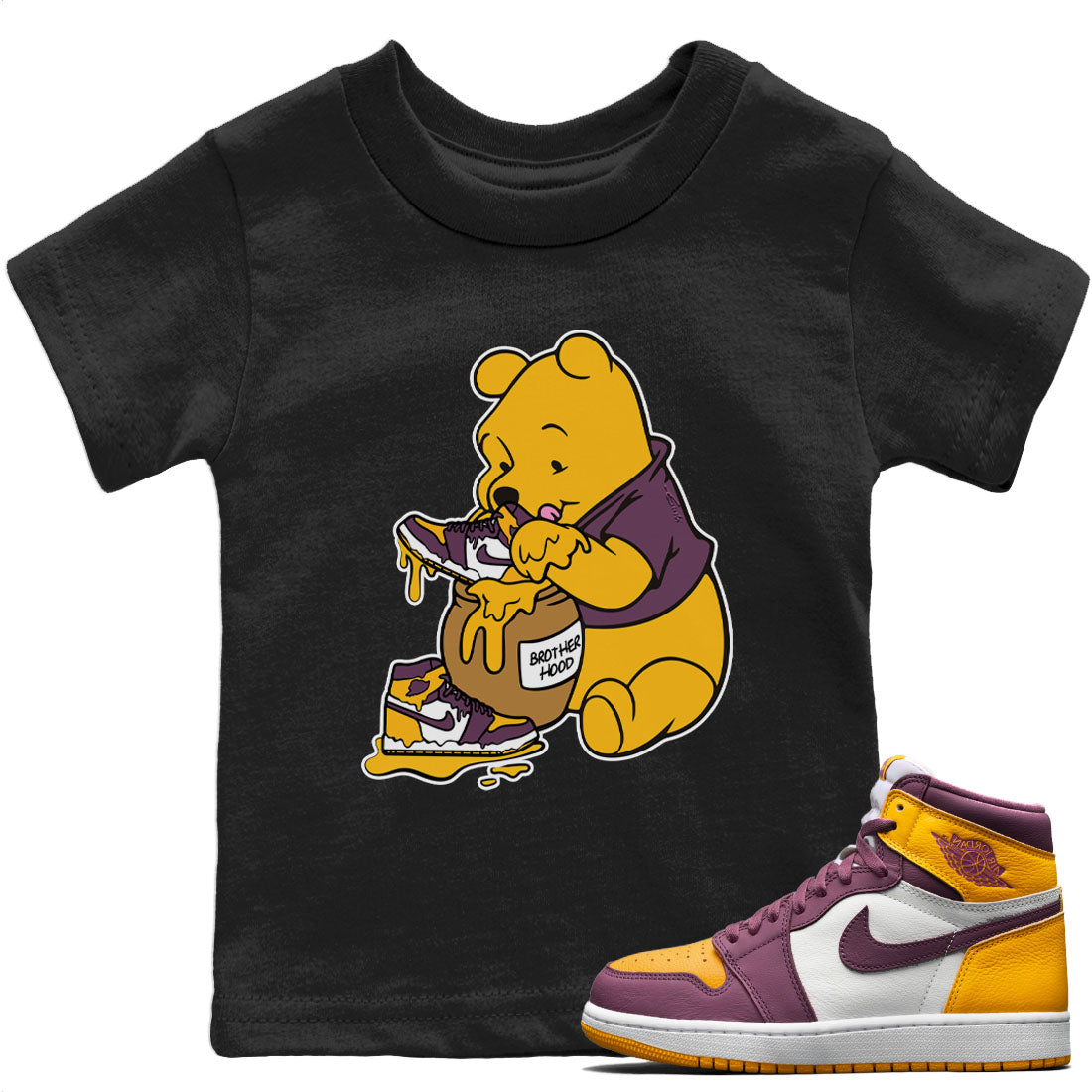 Love Honey Kids Tops - Air Jordan 1 Brotherhood