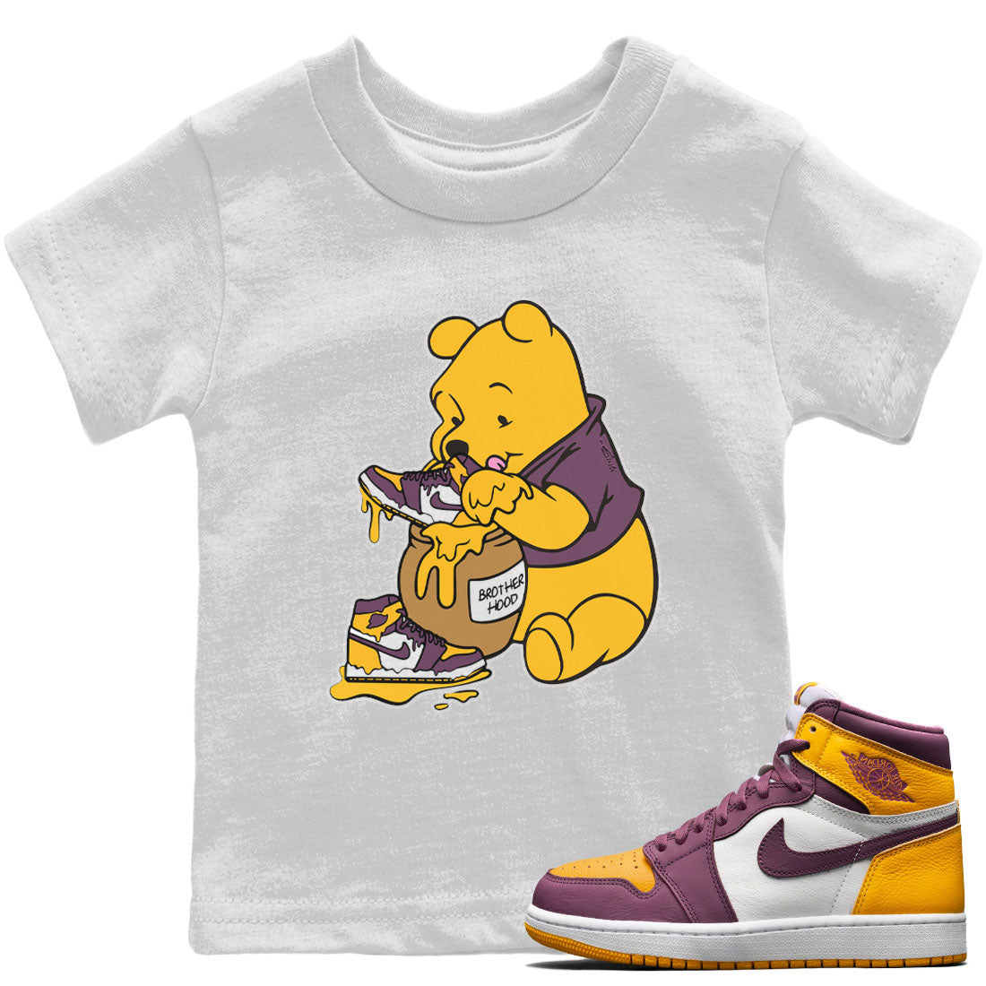 Love Honey Kids Tops - Air Jordan 1 Brotherhood