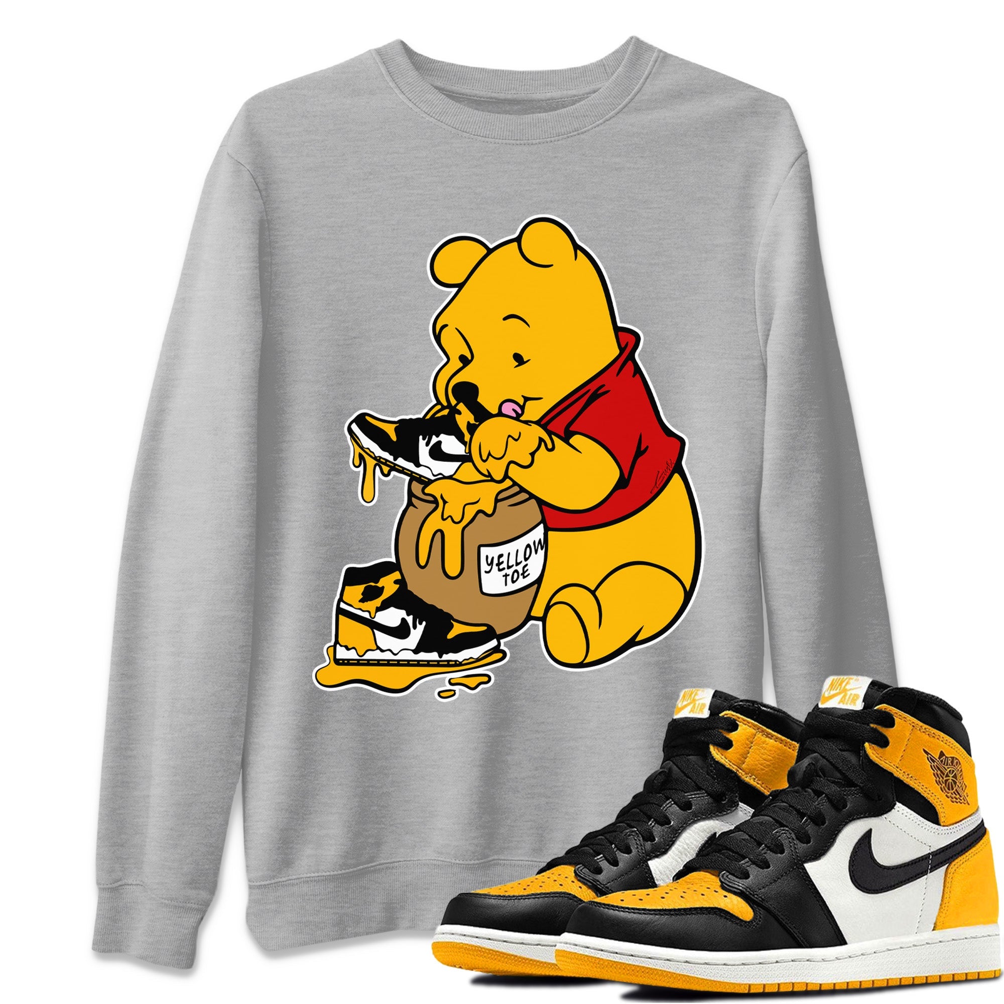Love Honey Unisex Tops - Air Jordan 1 Yellow Toe