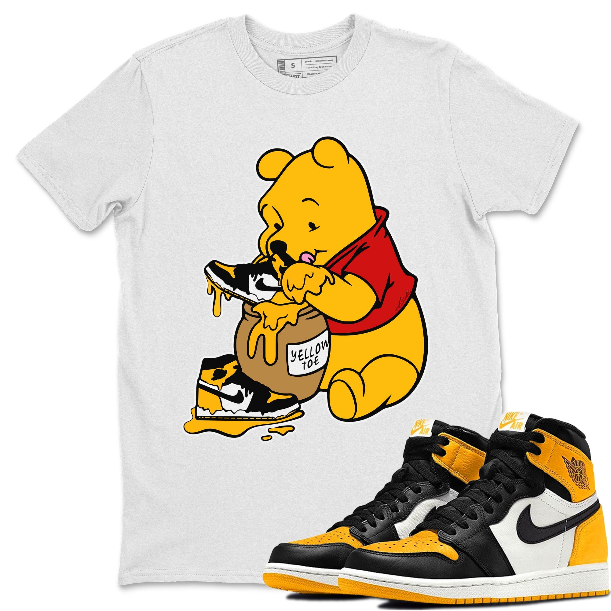 Love Honey Unisex Tops - Air Jordan 1 Yellow Toe
