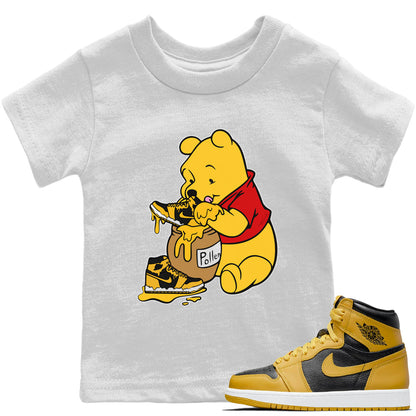 Love Honey Kids Tops - Air Jordan 1 Pollen