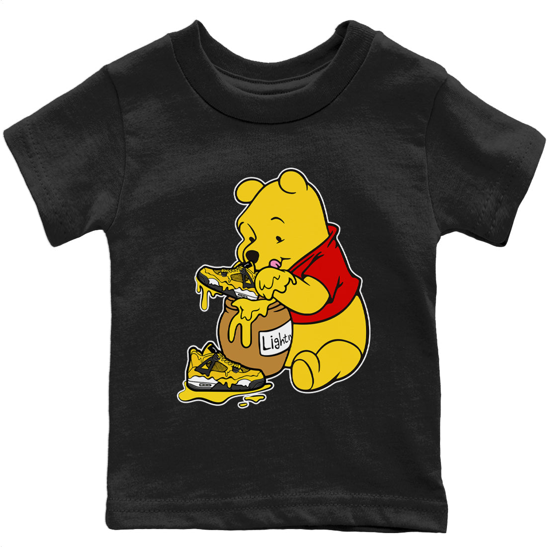 Jordan 4 Lightning Sneaker Match Tees Love Honey Sneaker Tees Jordan 4 Lightning Sneaker Release Tees Kids Shirts