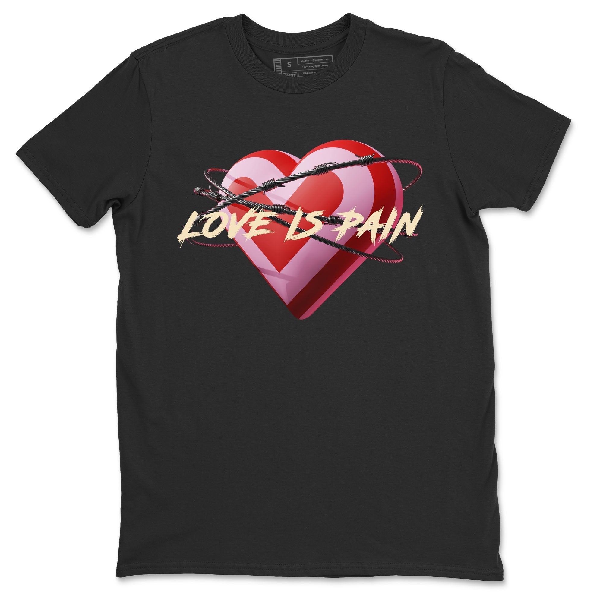 Air Force 1 Valentines Day Sneaker Match Tees Love Is Pain Sneaker Tees Air Force 1 Valentines Day Jordan to match sneaker T-Shirt Crew Neck Shirts