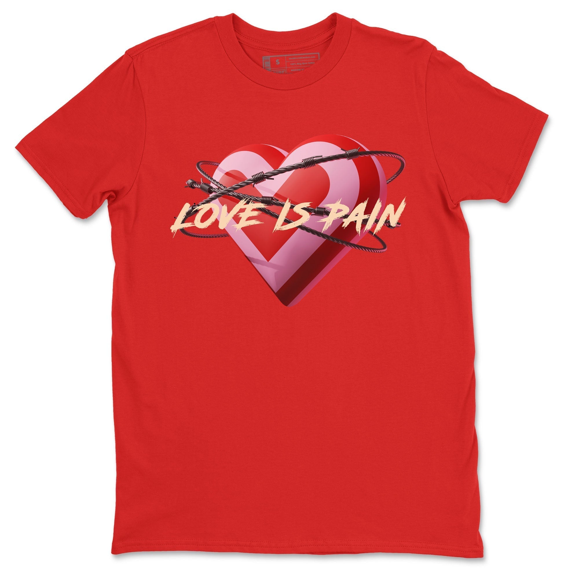 Air Force 1 Valentines Day Sneaker Match Tees Love Is Pain Sneaker Tees Air Force 1 Valentines Day Jordan to match sneaker T-Shirt Crew Neck Shirts