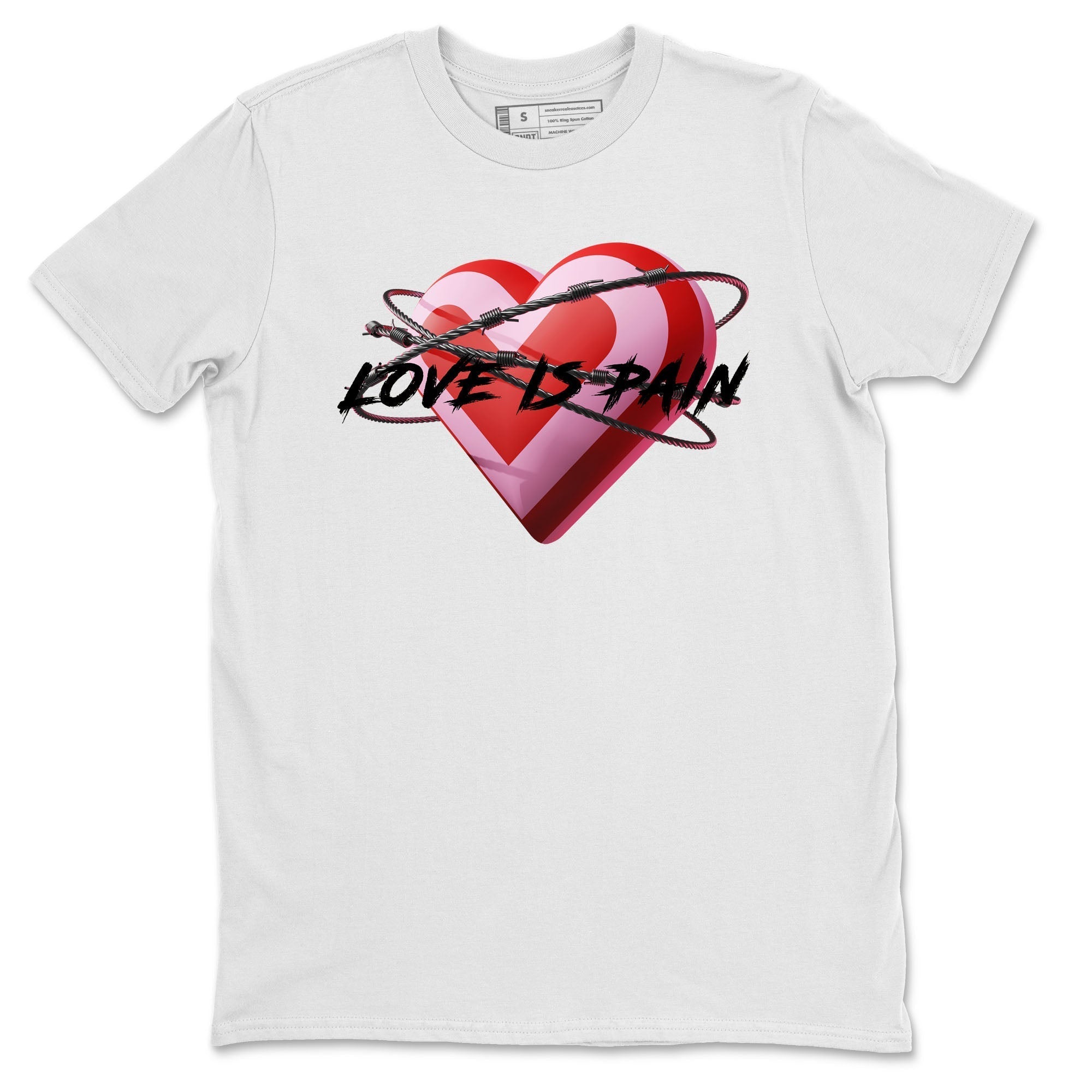 Air Force 1 Valentines Day Sneaker Match Tees Love Is Pain Sneaker Tees Air Force 1 Valentines Day Jordan to match sneaker T-Shirt Crew Neck Shirts