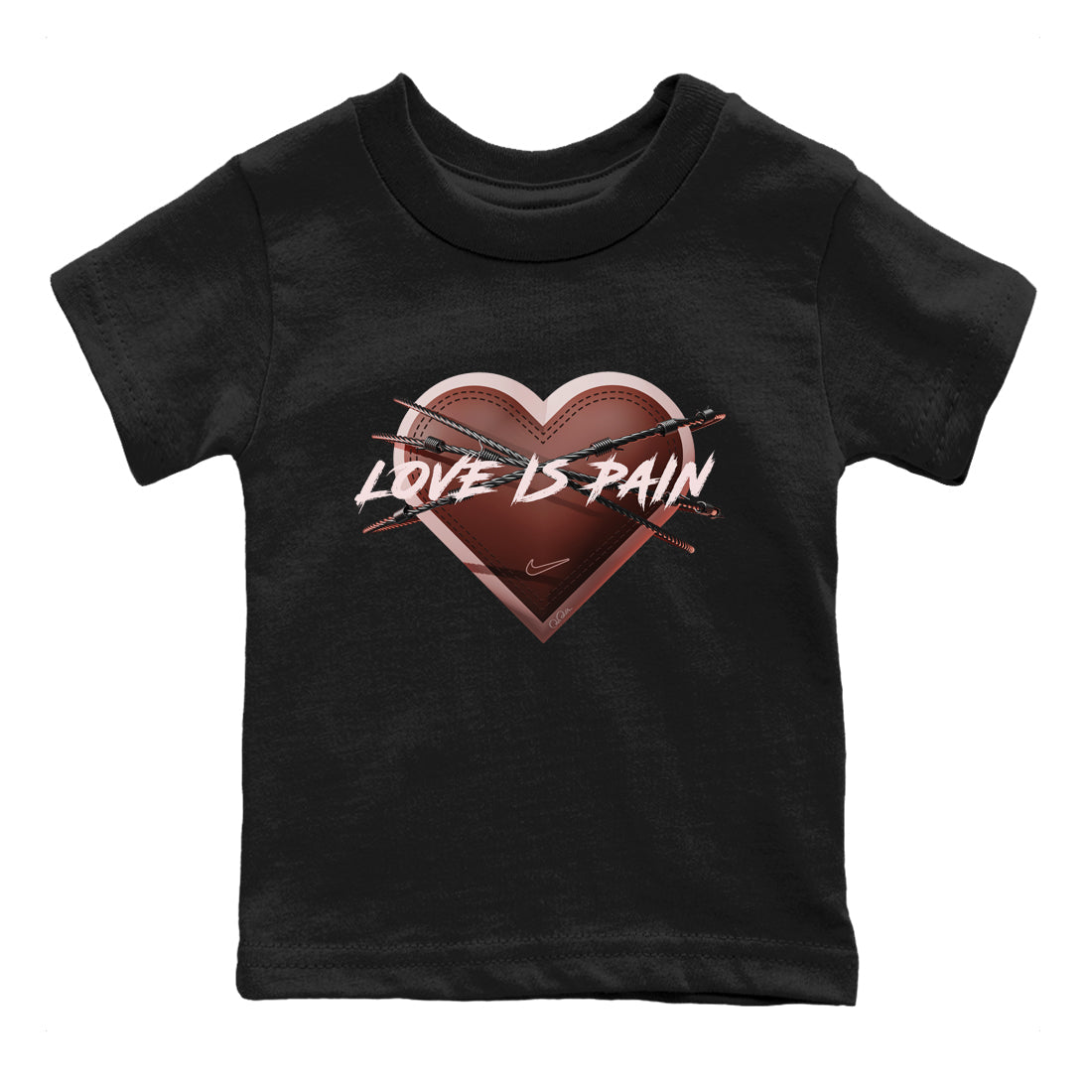 Air More Uptempo Valentines Day Sneaker Match Tees Love is Pain Sneaker Tees Air More Uptempo Valentines Day Jordan to match sneaker T-Shirt Kids Shirts