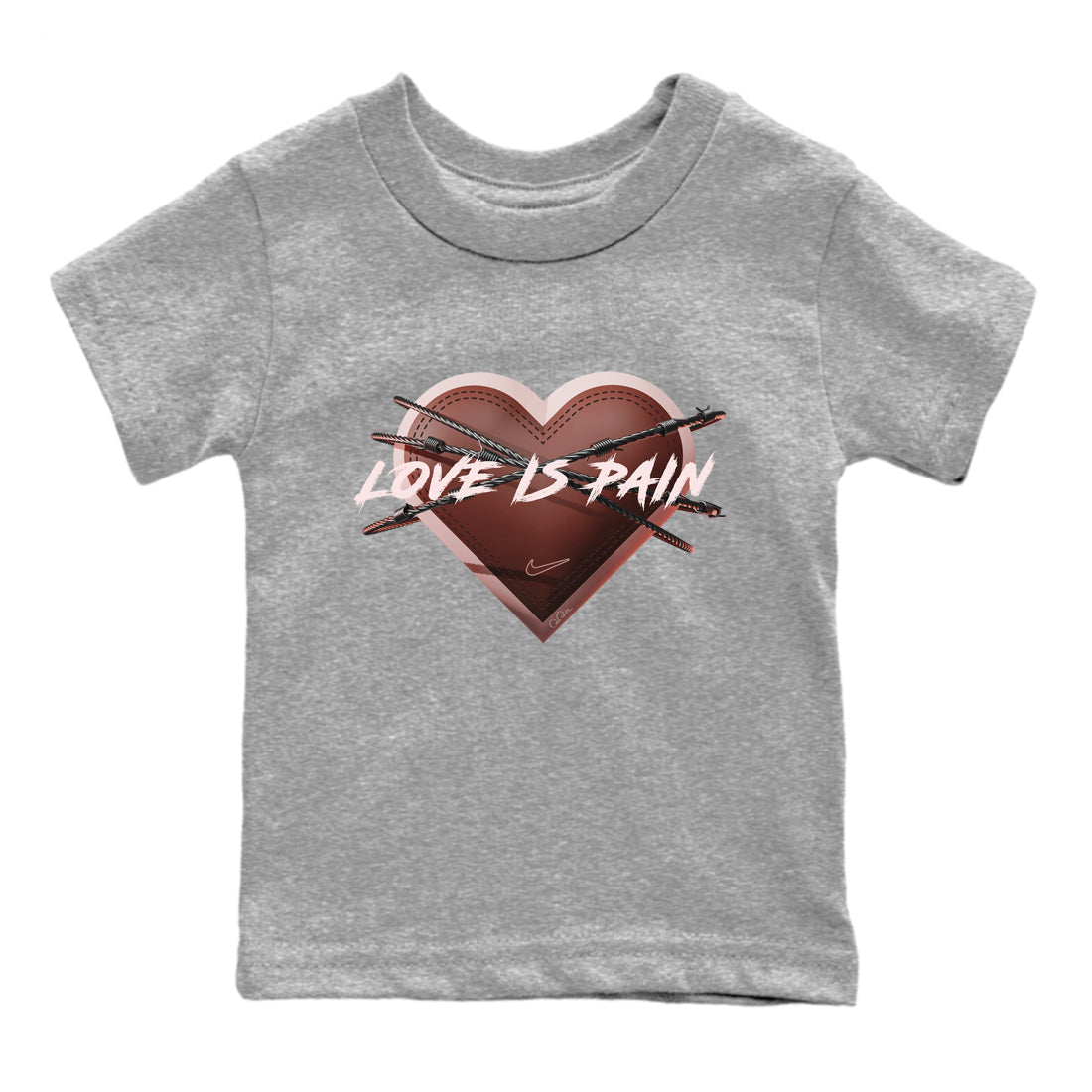 Air More Uptempo Valentines Day Sneaker Match Tees Love is Pain Sneaker Tees Air More Uptempo Valentines Day Jordan to match sneaker T-Shirt Kids Shirts