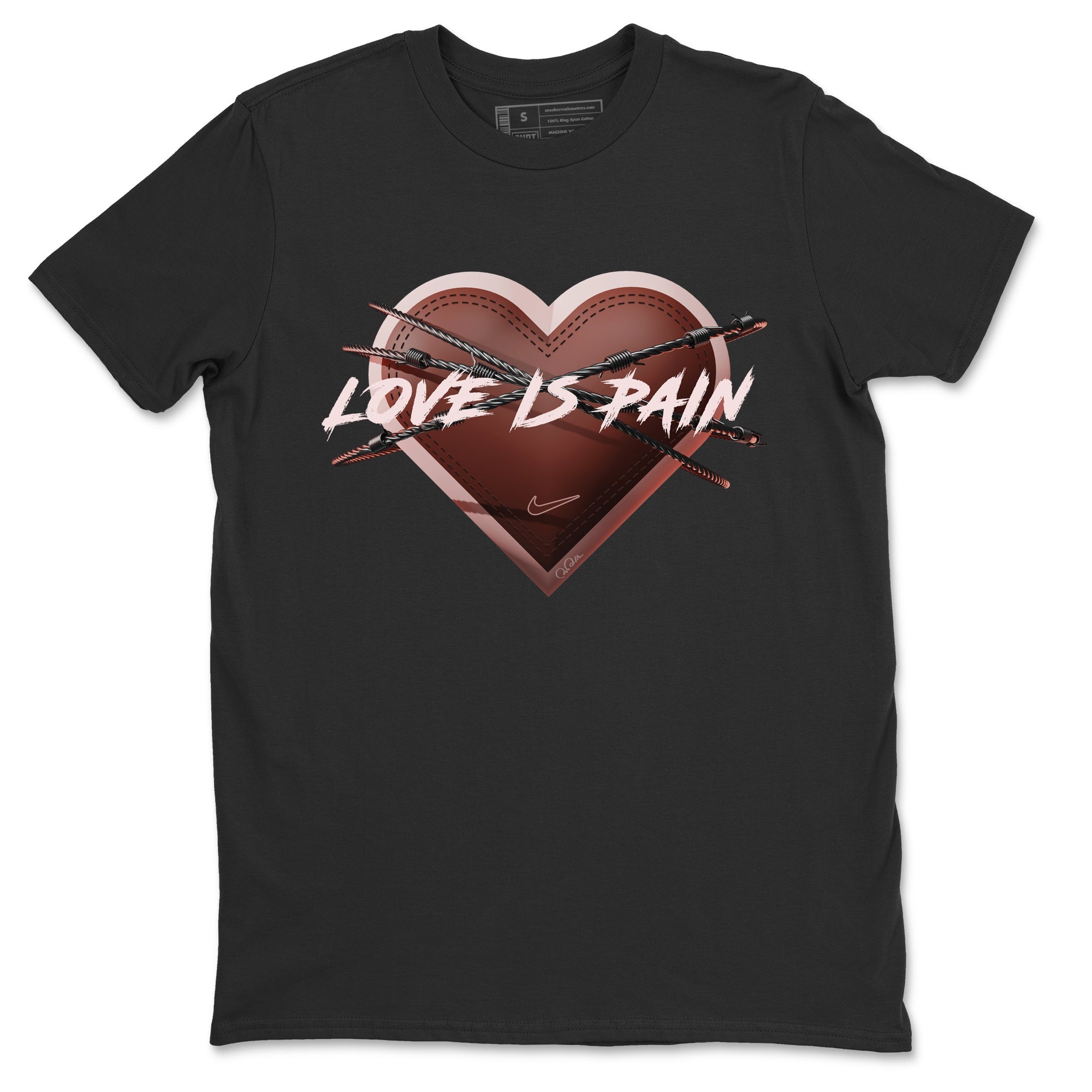 Air More Uptempo Valentines Day Sneaker Match Tees Love is Pain Sneaker Tees Air More Uptempo Valentines Day Jordan to match sneaker T-Shirt Crew Neck Shirts