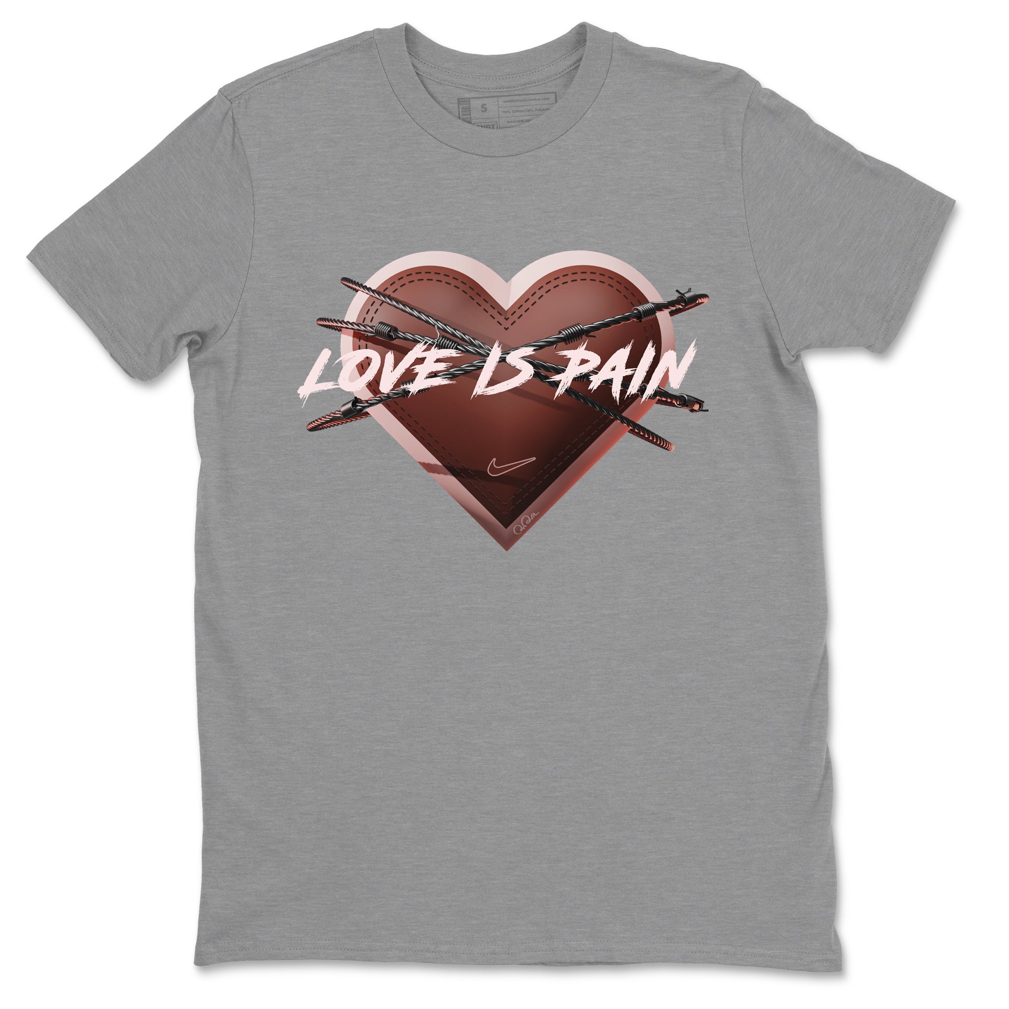 Air More Uptempo Valentines Day Sneaker Match Tees Love is Pain Sneaker Tees Air More Uptempo Valentines Day Jordan to match sneaker T-Shirt Crew Neck Shirts