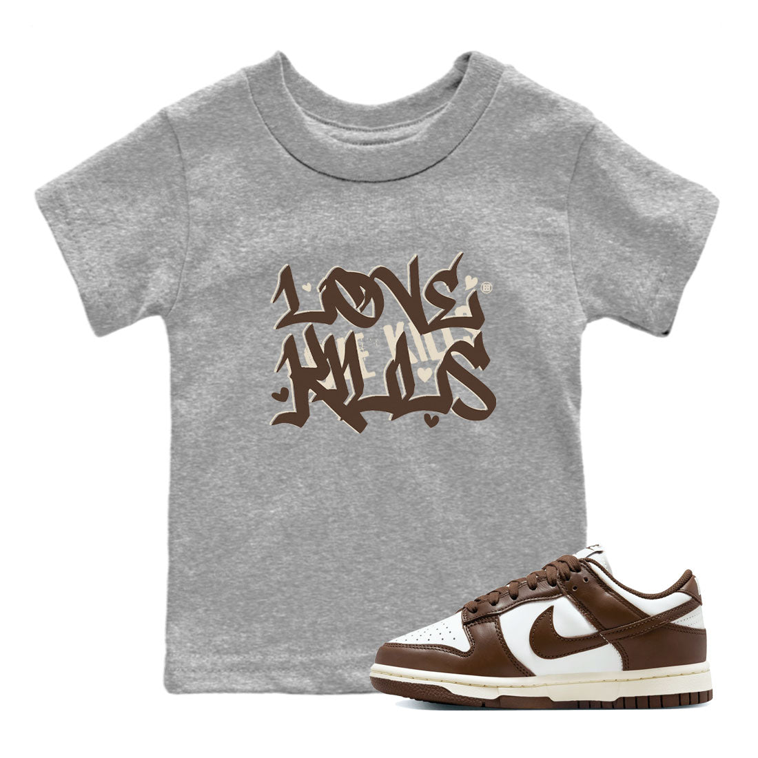 Dunk Low WMNS Cacao Wow sneaker sneaker shirt to match jordans Love Kills sneaker match tees Dunk Cacao Wow Drip Gear Zone Baby Toddler Heather Grey 1 T-Shirt