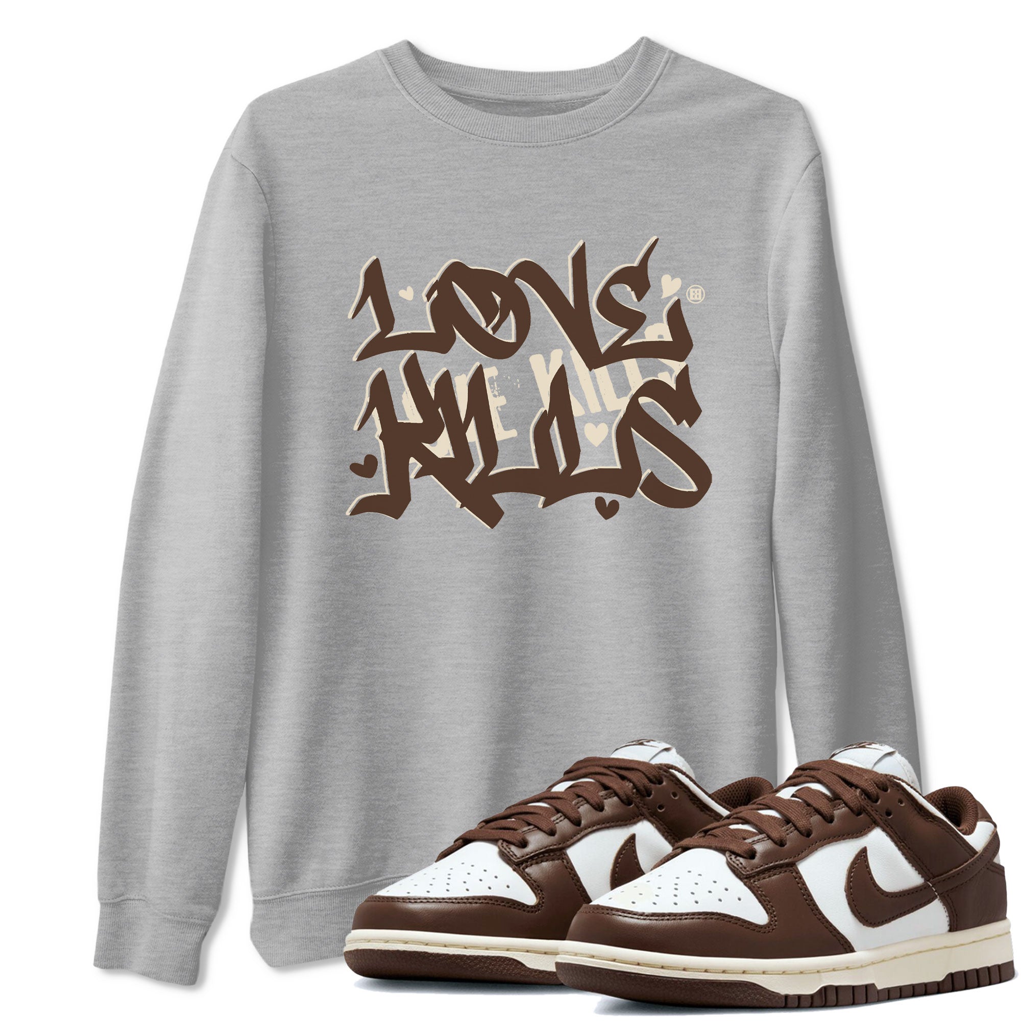 Dunk Low WMNS Cacao Wow sneaker shirt to match jordans Love Kills sneaker tees Dunk Cacao Wow Drip Gear Zone Crew Neck Unisex Cotton Sneaker T-Shirt Heather Grey 1 T-Shirt