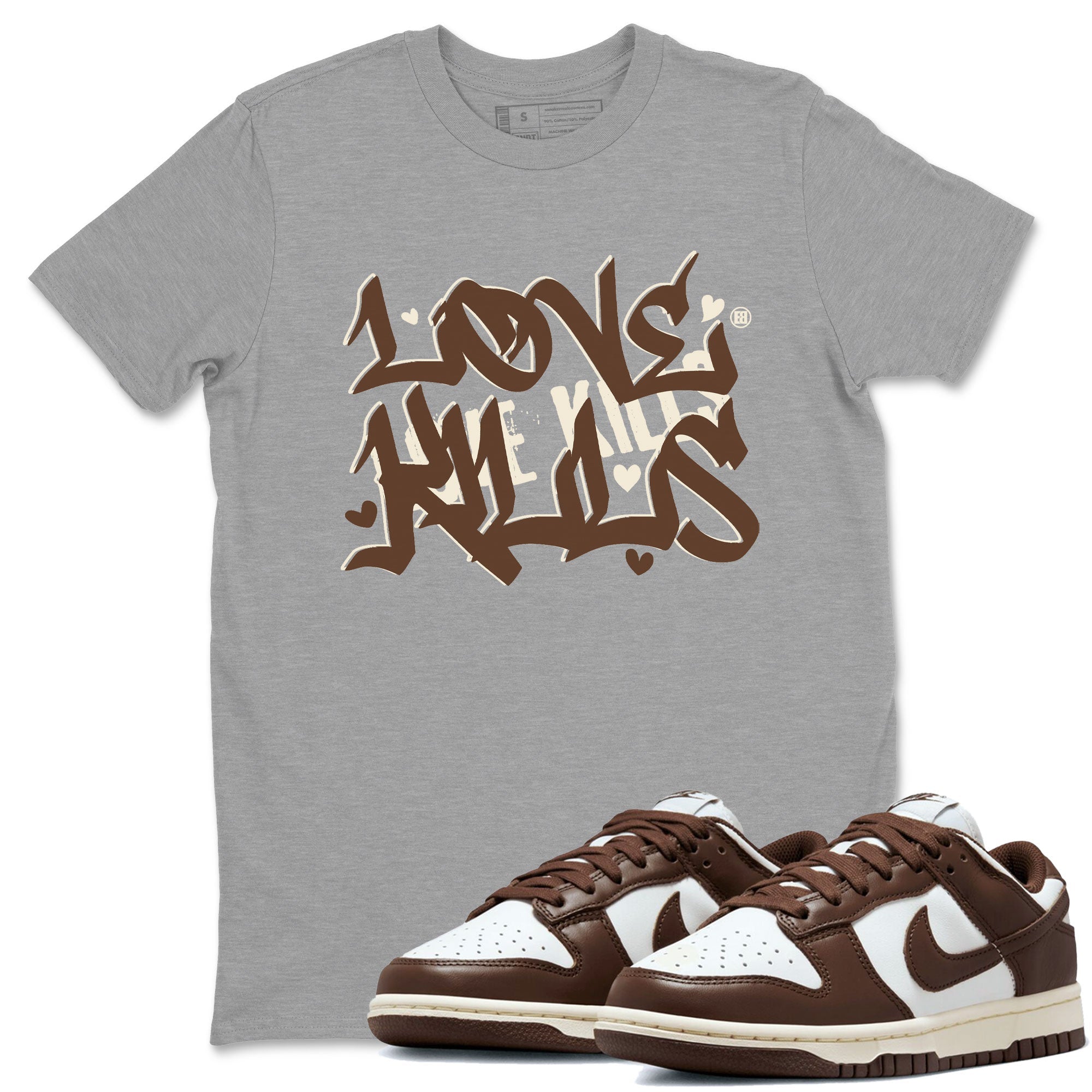 Dunk Low WMNS Cacao Wow sneaker sneaker shirt to match jordans Love Kills sneaker match tees Dunk Cacao Wow Drip Gear Zones Short Sleeve Unisex Cotton Sneaker Matching T-Shirt Heather Grey 1 T-Shirt