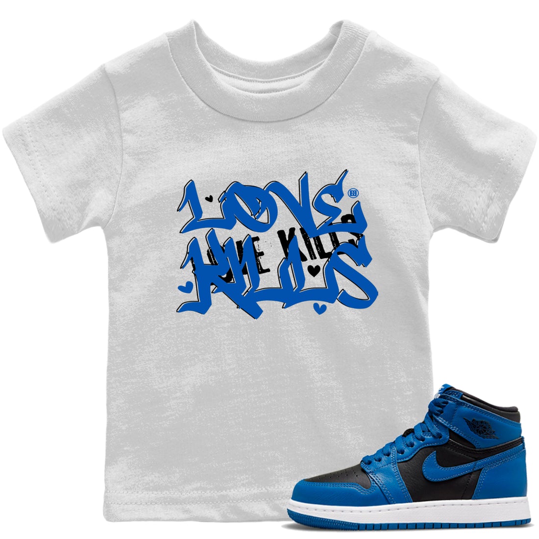 Jordan 1 Dark Marina Blue Sneaker Matching T-Shirt Love Kills Sneaker Tees Jordan 1 Dark Marina Blue Sneaker Release Tees Kids Shirts