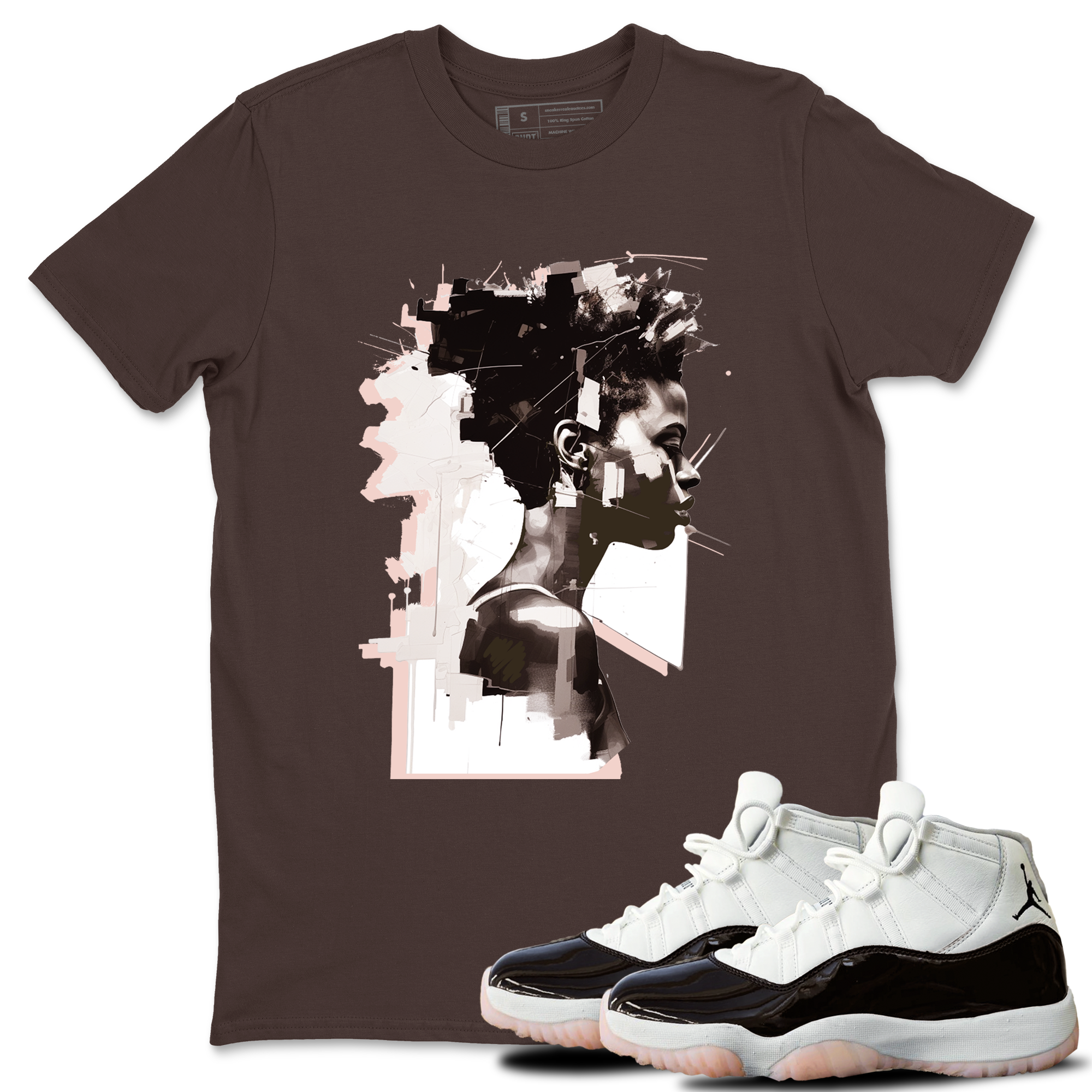 11s WMNS Neapolitan shirt to match jordans Love Memory sneaker tees Air Jordan 11 Neapolitan Drip Gear Zone Sneaker Matching Shirt Unisex Dark Chocolate 1 T-Shirt
