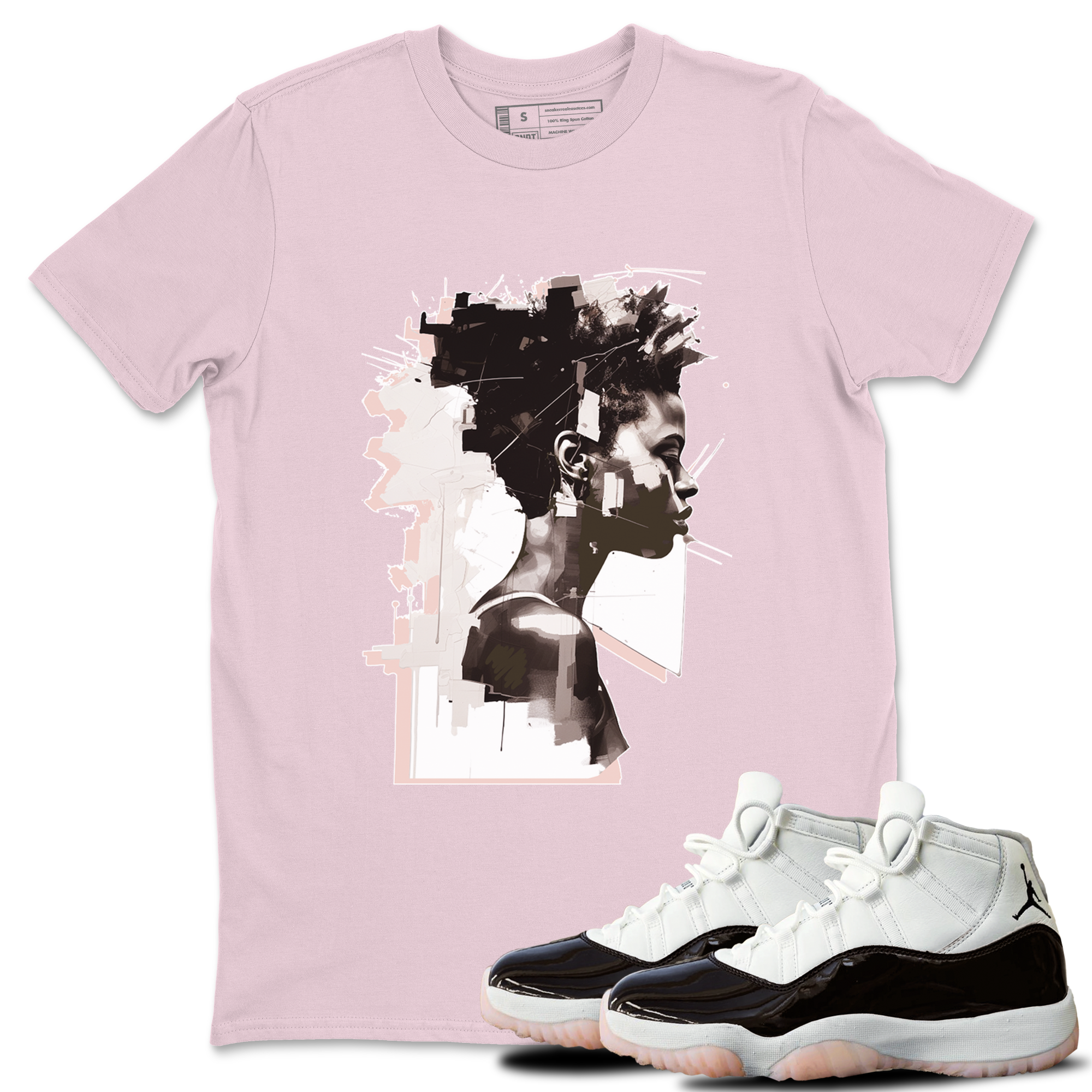 11s WMNS Neapolitan shirt to match jordans Love Memory sneaker tees Air Jordan 11 Neapolitan Drip Gear Zone Sneaker Matching Shirt Unisex Pink 1 T-Shirt