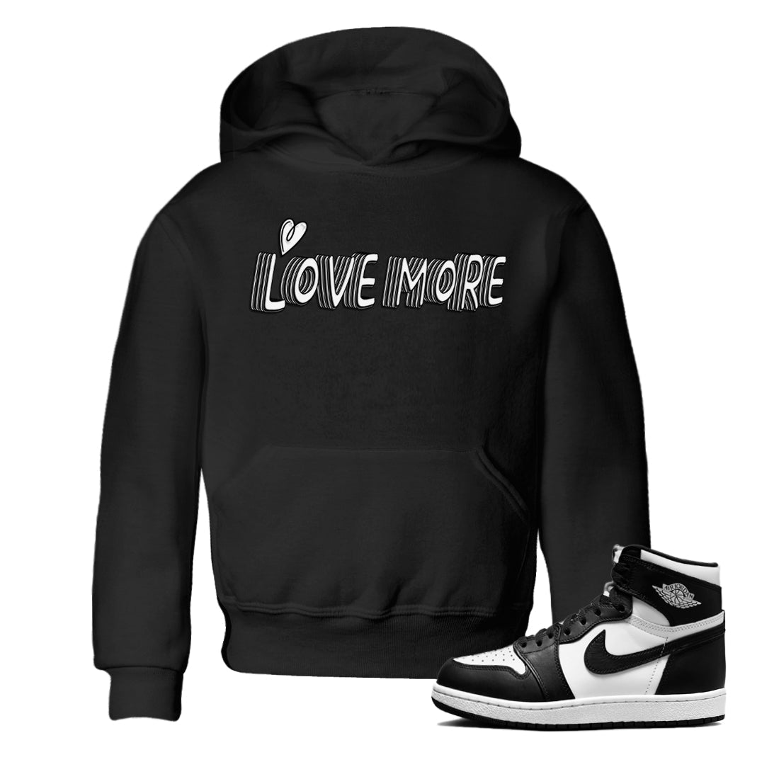 Air Jordan 1 Black White Shirt To Match Jordans Love More Sneaker Tees Air Jordan 1 Black White Drip Gear Zone Sneaker Matching Clothing Kids Shirts