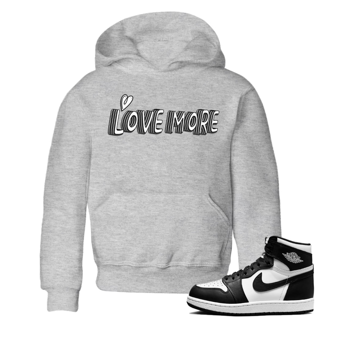 Air Jordan 1 Black White Shirt To Match Jordans Love More Sneaker Tees Air Jordan 1 Black White Drip Gear Zone Sneaker Matching Clothing Kids Shirts