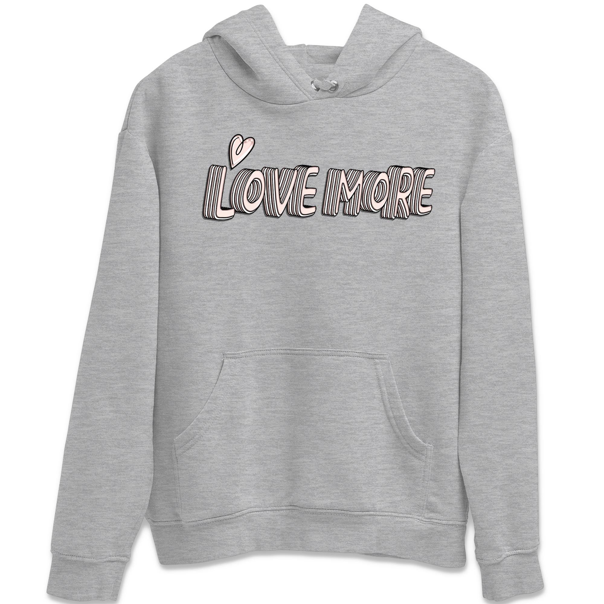 Air Jordan 1 Washed Pink Sneaker Match Tees Love More Streetwear Sneaker Shirt AJ1 Washed Pink Sneaker Release Tees Unisex Shirts Heather Grey 2
