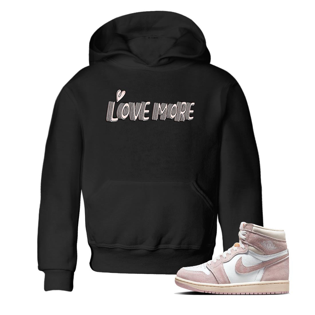 Air Jordan 1 Washed Pink Love More Baby and Kids Streetwear Sneaker Shirt AJ1 Washed Pink Kids Streetwear Sneaker Shirt Size Chart