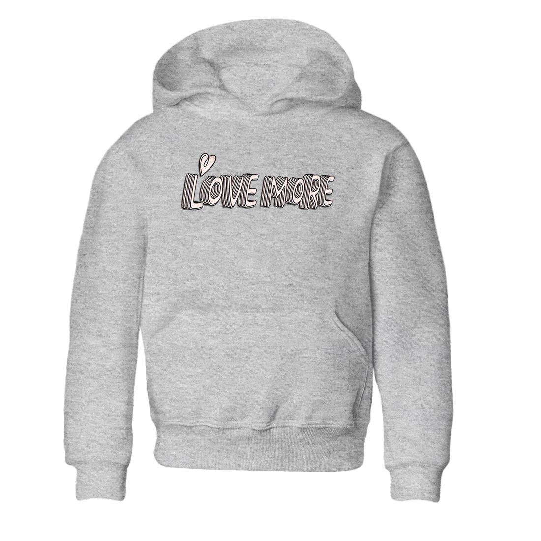 Air Jordan 1 Washed Pink Sneaker Match Tees Love More Streetwear Sneaker Shirt AJ1 Washed Pink Sneaker Release Tees Kids Shirts Heather Grey 2