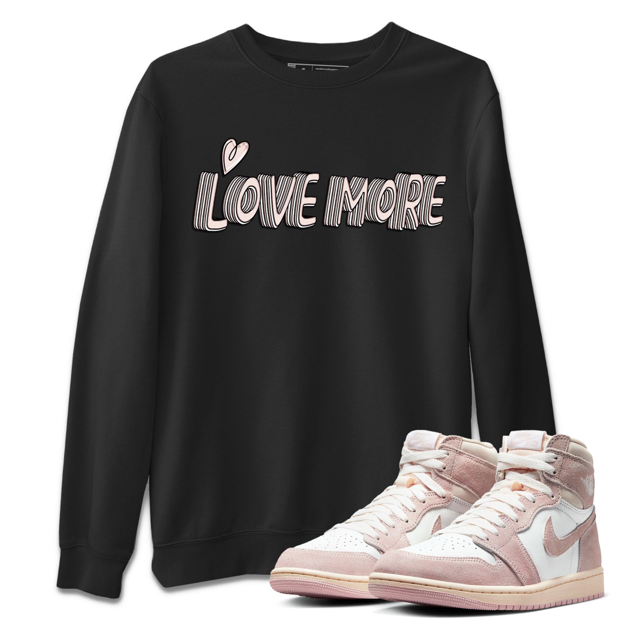 Air Jordan 1 Washed Pink Love More Crew Neck Streetwear Sneaker Shirt AJ1 Washed Pink Sneaker T-Shirts Washing and Care Tip