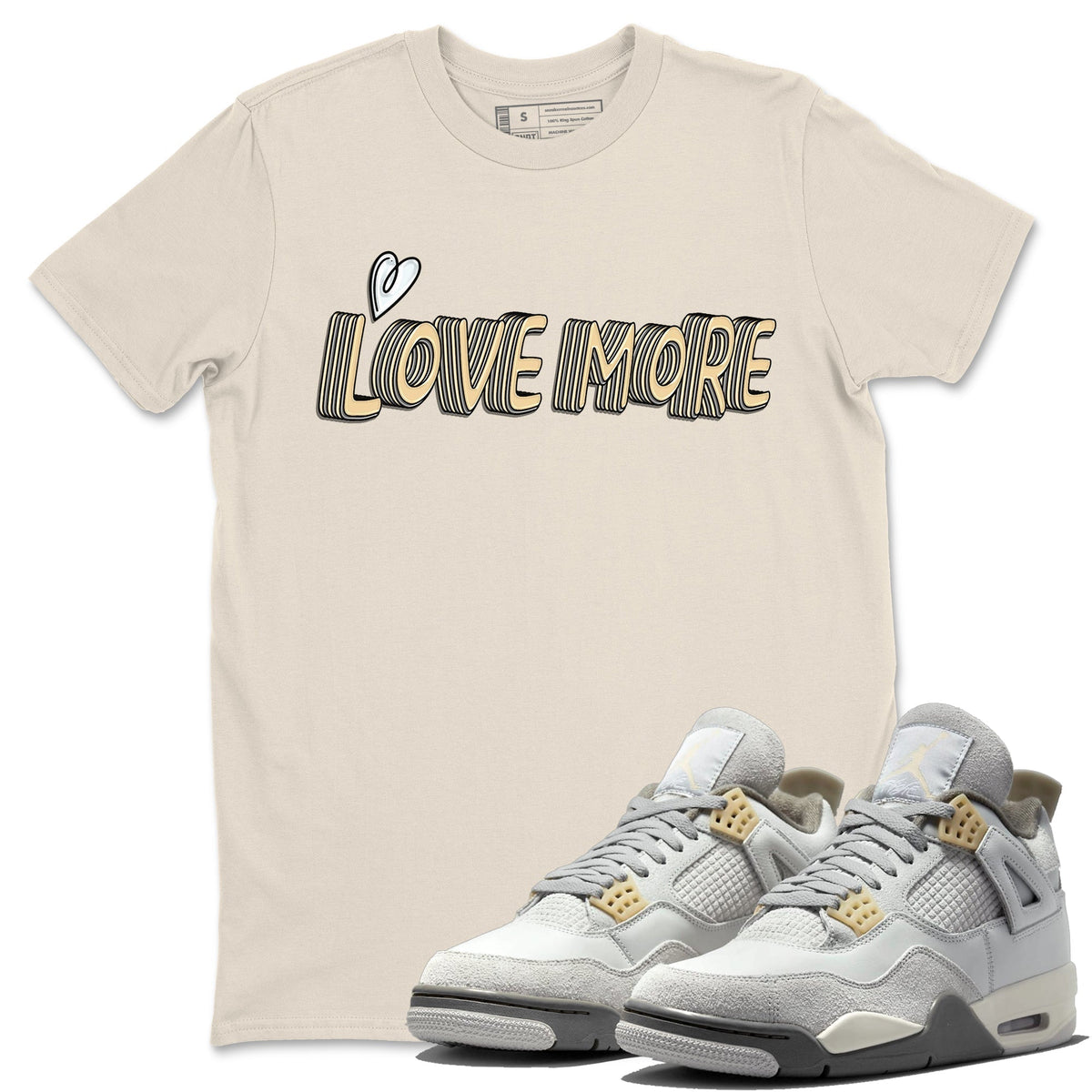 Jordan 4 Craft Sneaker Matching T-Shirt Love More Sneaker Tees Jordan 4 Craft Sneaker Release Tees Crew Neck Tees