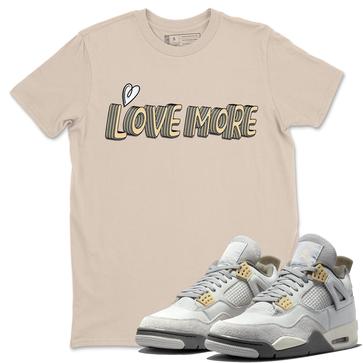 Jordan 4 Craft Sneaker Matching T-Shirt Love More Sneaker Tees Jordan 4 Craft Sneaker Release Tees Crew Neck Tees