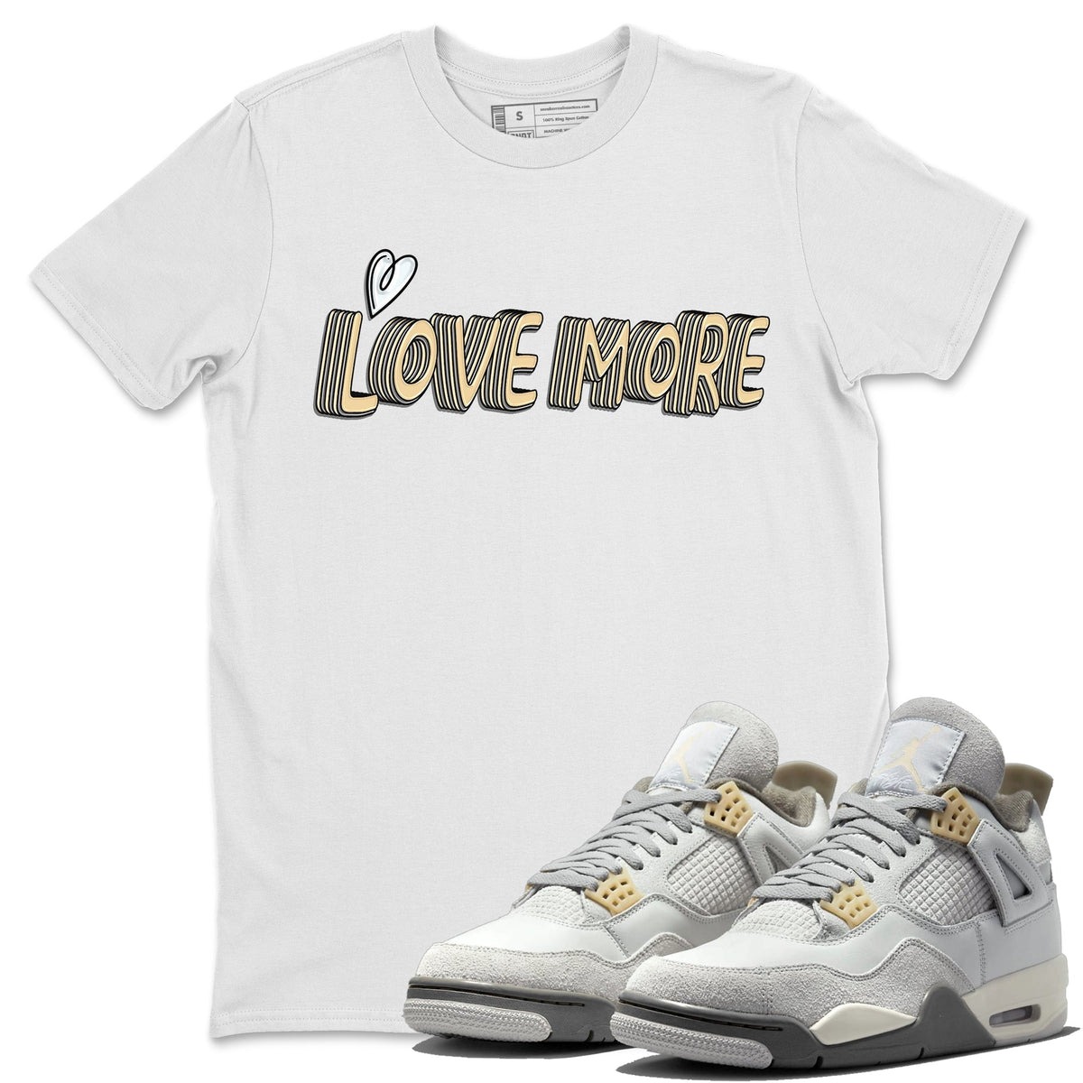 Jordan 4 Craft Sneaker Matching T-Shirt Love More Sneaker Tees Jordan 4 Craft Sneaker Release Tees Crew Neck Tees