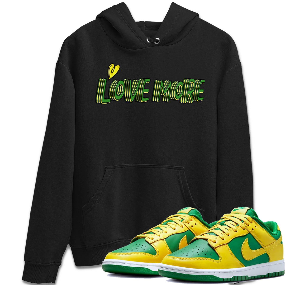 Dunk Reverse Brazil Sneaker Match Tees Love More Sneaker Tees Dunk Reverse Brazil Jordan to match sneaker T-Shirt Crew Neck Shirts