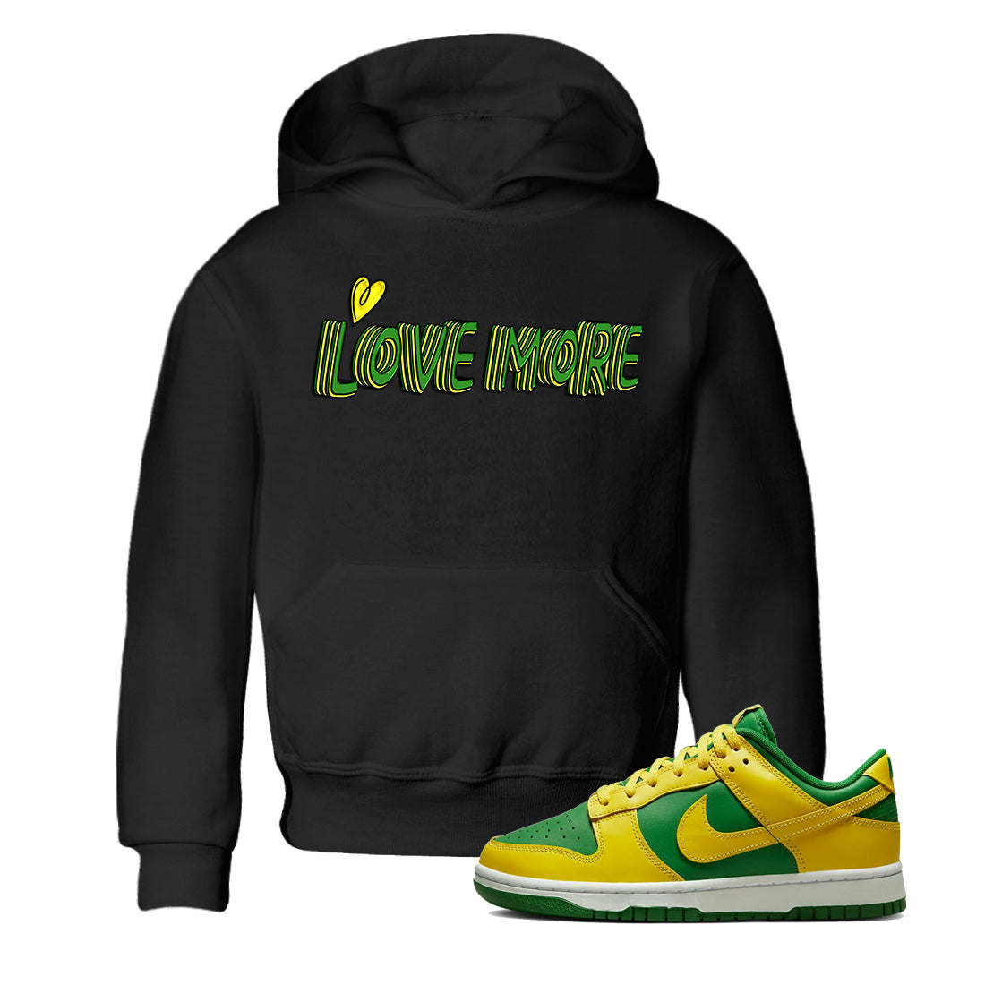 Dunk Reverse Brazil Sneaker Match Tees Love More Sneaker Tees Dunk Reverse Brazil Jordan to match sneaker T-Shirt Kids Shirts