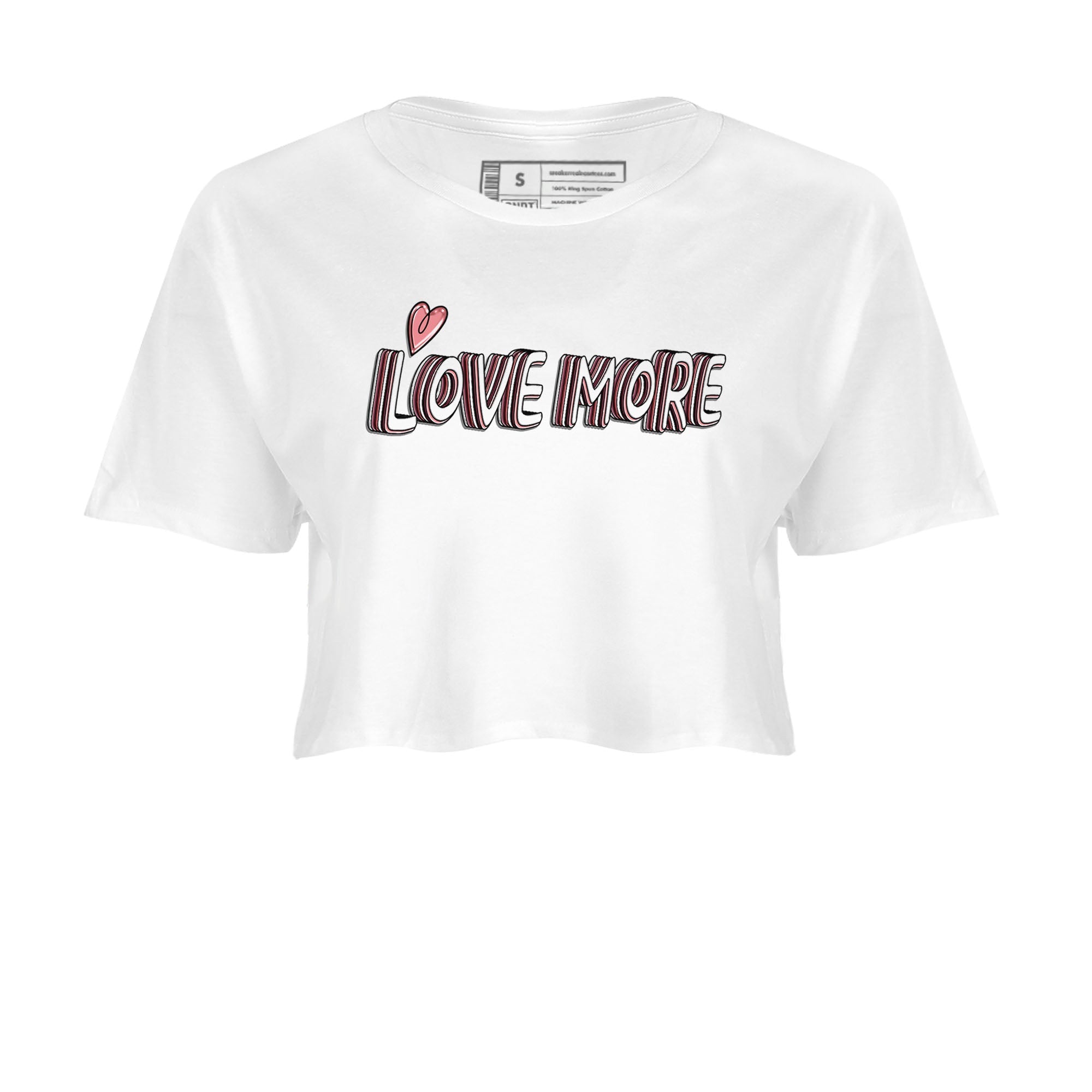 Dunk Valentine's Day shirt to match jordans Love More sneaker tees Dunks Valentine's Day Drip Gear Zone White 2 crop length shirt