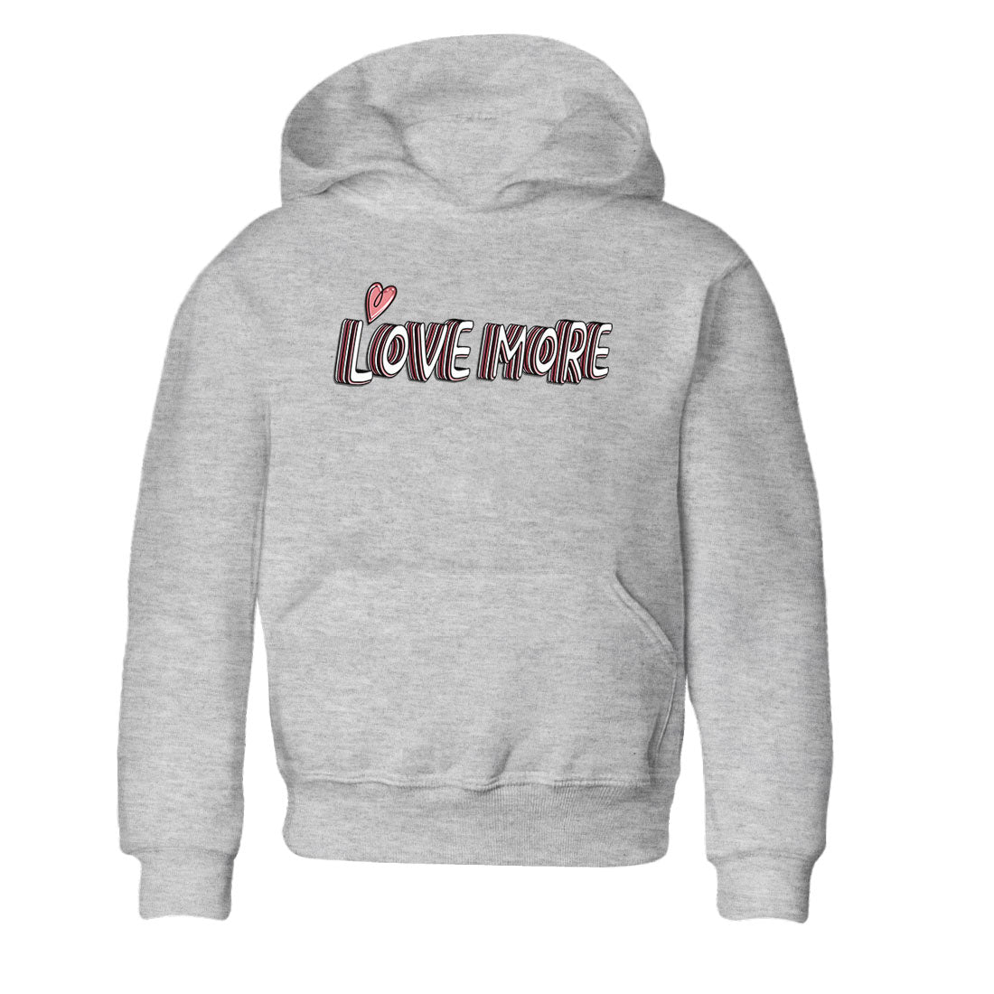 Dunk Valentine's Day shirt to match jordans Love More sneaker tees Dunks Valentine's Day Drip Gear Zone baby toddler Heather Grey 2 cotton Shirt