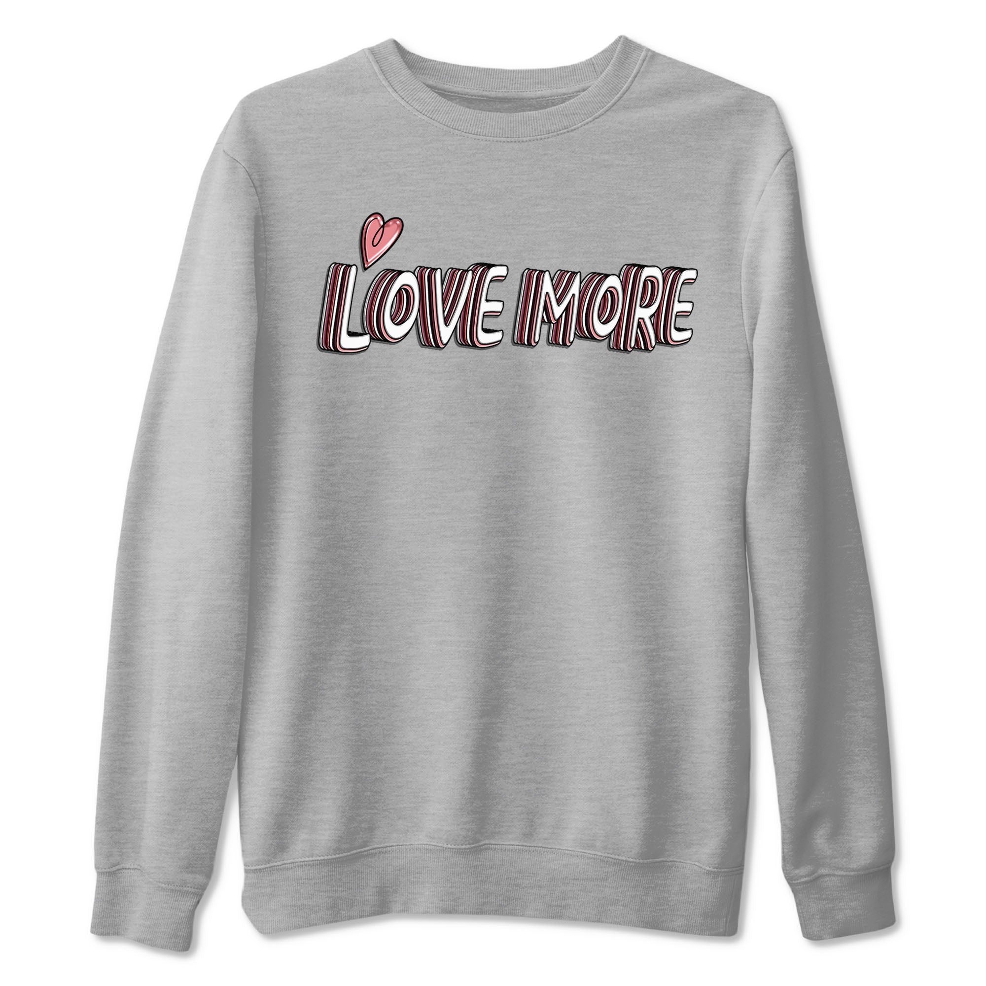 Dunk Valentine's Day shirt to match jordans Love More sneaker tees Dunks Valentine's Day Drip Gear Zone unisex cotton Heather Grey 2 crew neck shirt