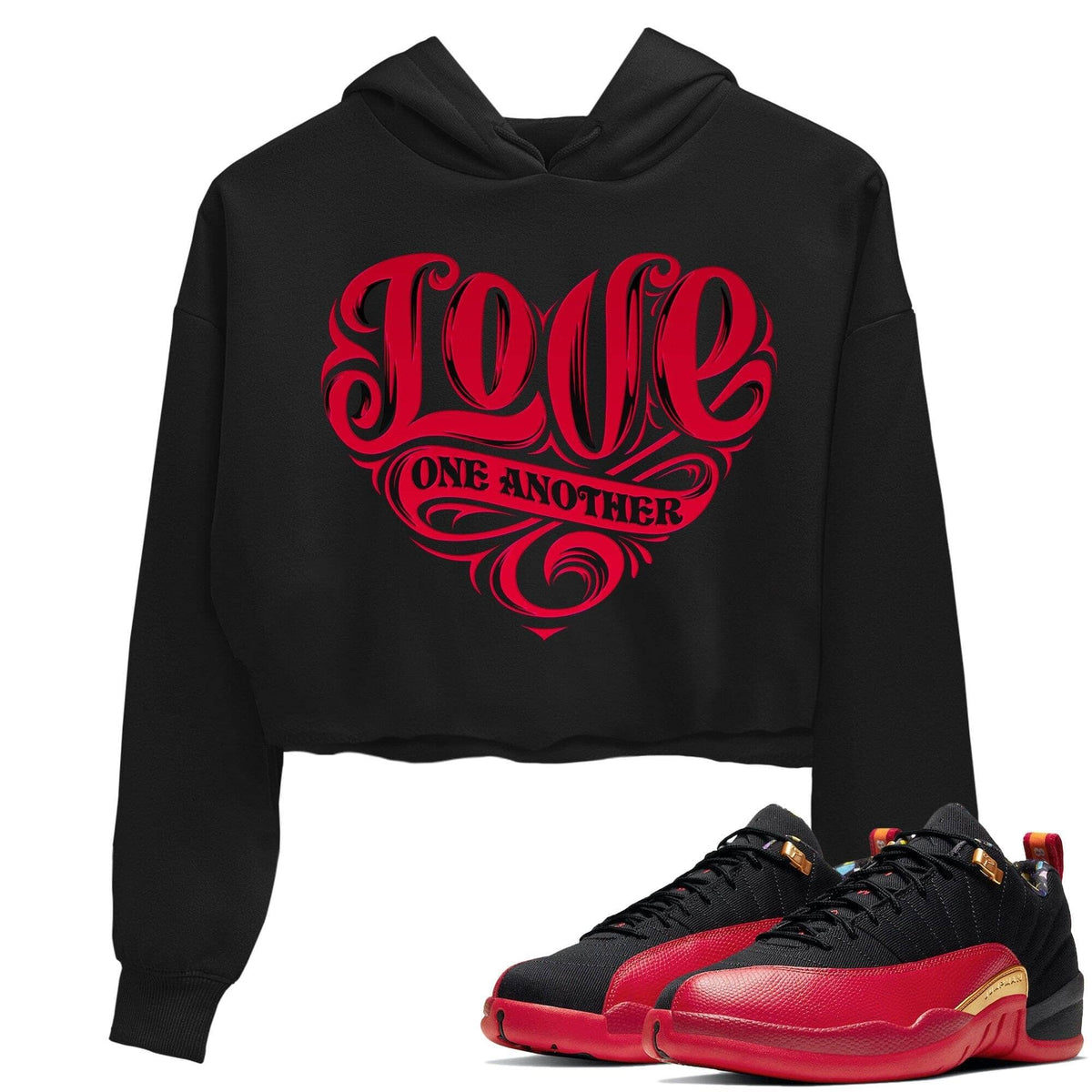 Jordan 12 Super Bowl Sneaker Matching T-Shirt Love One Another Sneaker Tees Jordan 12 Super Bowl Sneaker Release Tees Women's Shirts