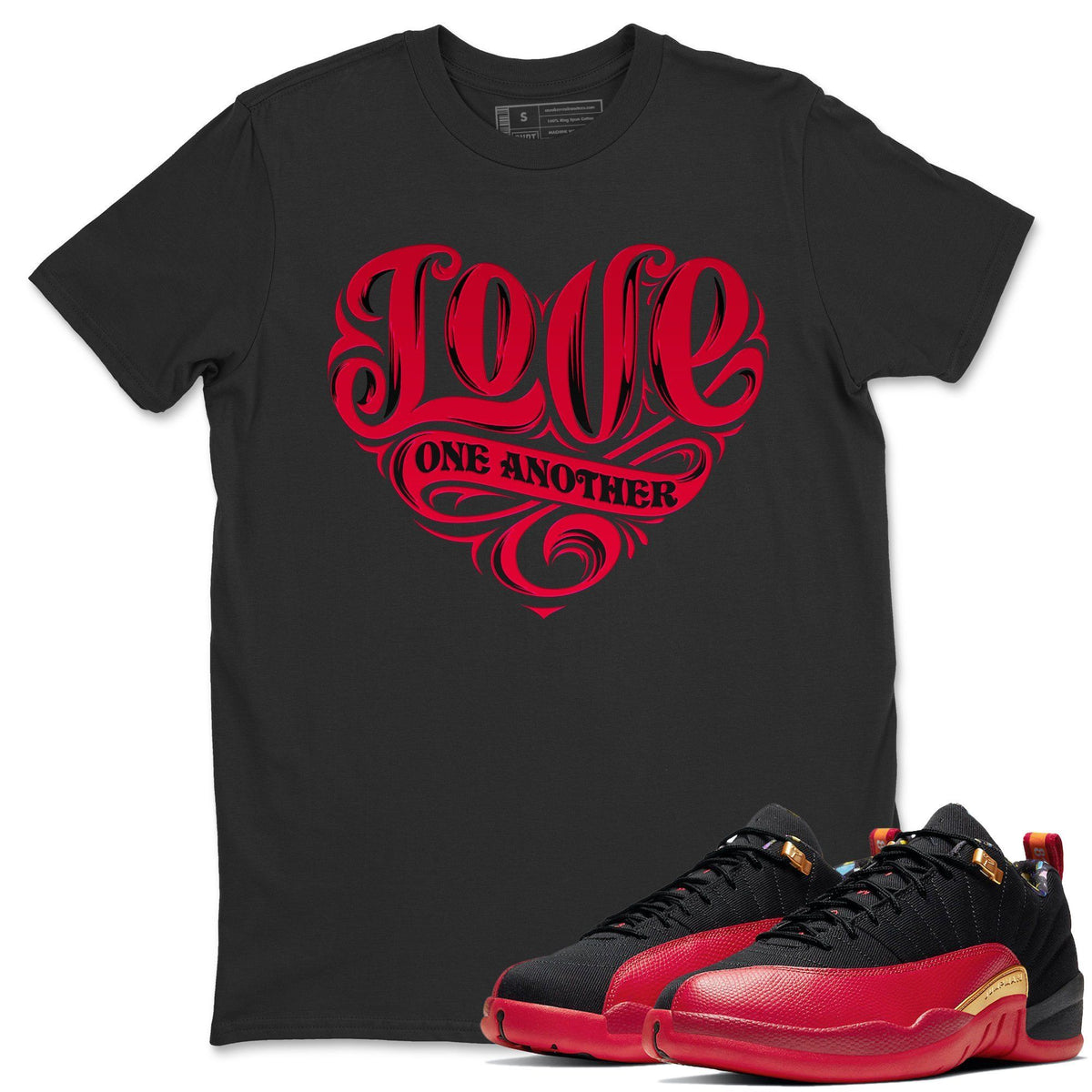 Jordan 12 Super Bowl Shirt To Match Jordans Love One Another Sneaker Tees Jordan 12 Super Bowl Drip Gear Zone Sneaker Matching Clothing Unisex Shirts