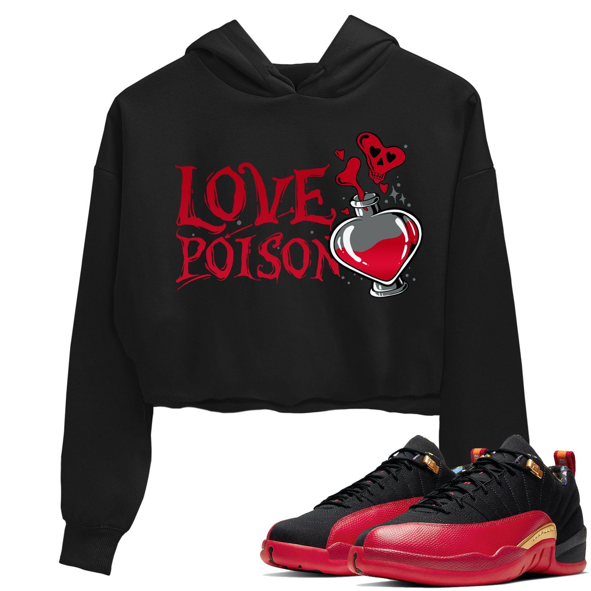 Jordan 12 Super Bowl Sneaker Matching T-Shirt Love Poison Sneaker Tees Jordan 12 Super Bowl Sneaker Release Tees Women's Shirts