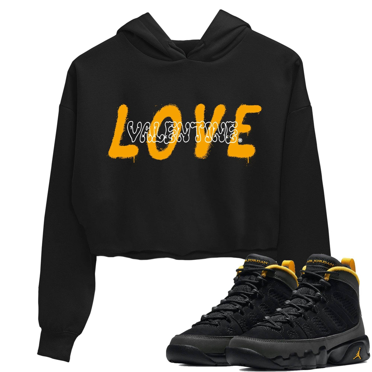 Jordan 9 University Gold Shirt To Match Jordans Love Valentine Sneaker Tees Jordan 9 University Gold Drip Gear Zone Sneaker Matching Clothing Women's Shirts