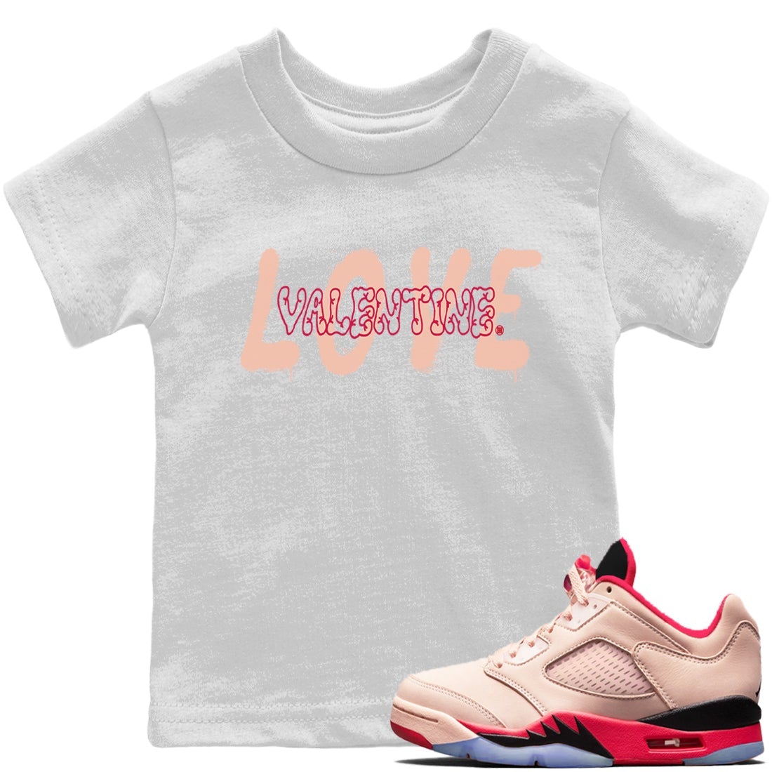 Jordan 5 Girls That Hoop Sneaker Matching T-Shirt Love Valentine Sneaker Tees Jordan 5 Girls That Hoop Sneaker Release Tees Kids Shirts