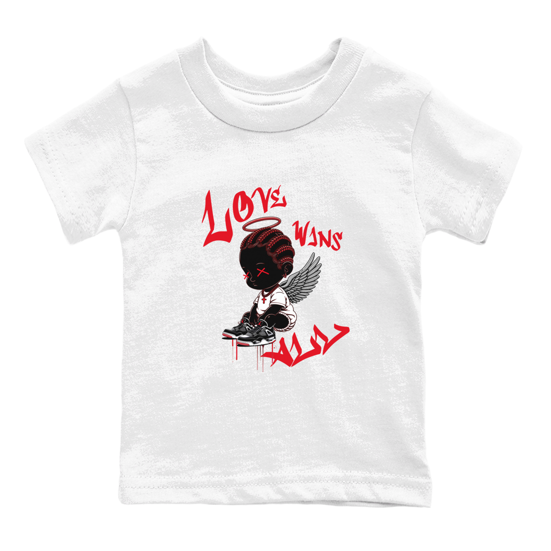 Air Jordan 4 Bred Reimagined shirt to match jordans Love Wins All sneaker tees 4s Bred Reimagined Drip Gear Zone baby toddler White 2 cotton Shirt